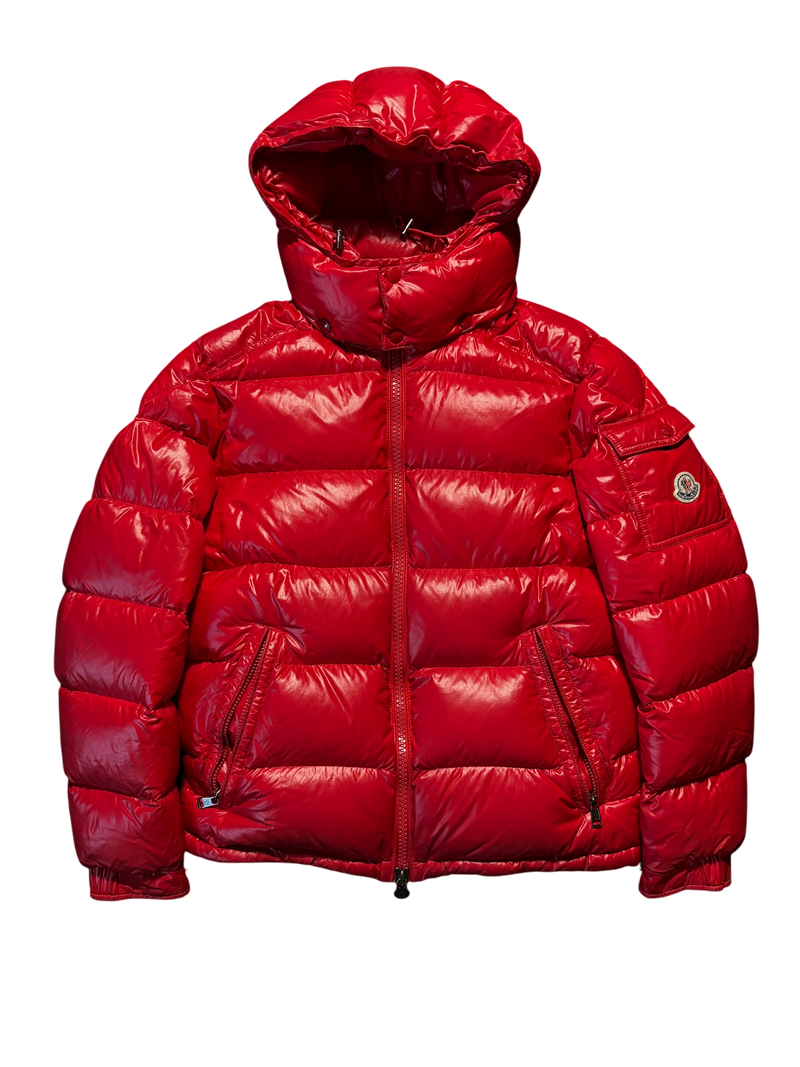 Moncler Maya Red Hooded Jacket - Size 2
