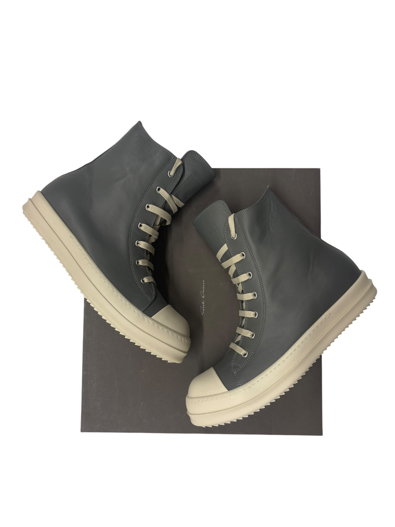 Rick Owens Grey High Top Sneaker