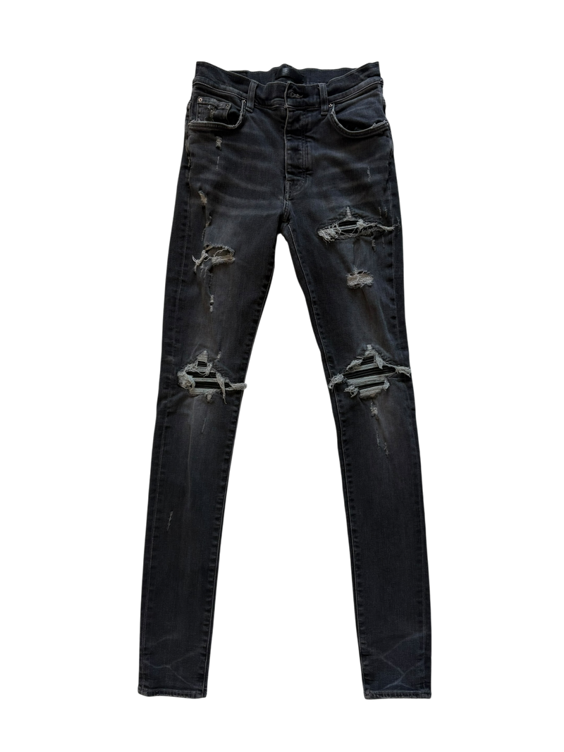 Amiri MX1 Black Patch Grey Jeans