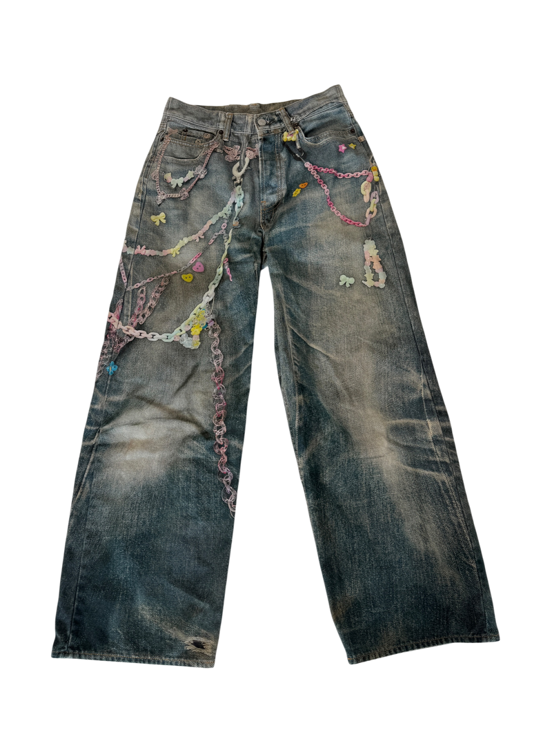Acne Studios Vintage Chain Detail Loose Jeans