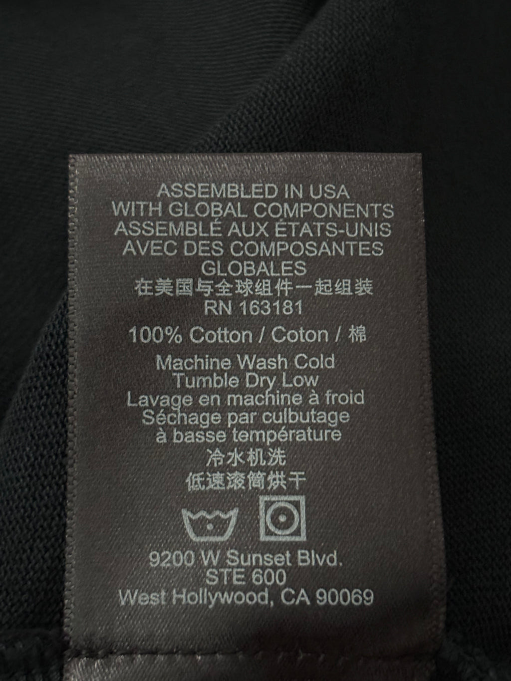 Rhude Collegiate Crest Vintage Black T-Shirt