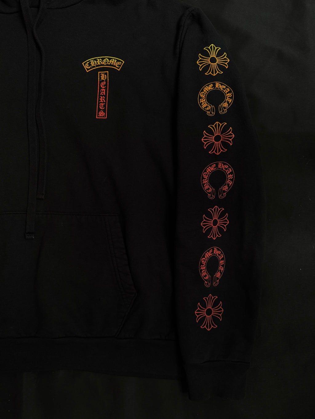 Chrome Hearts Gradient T-bar Hoodie Black