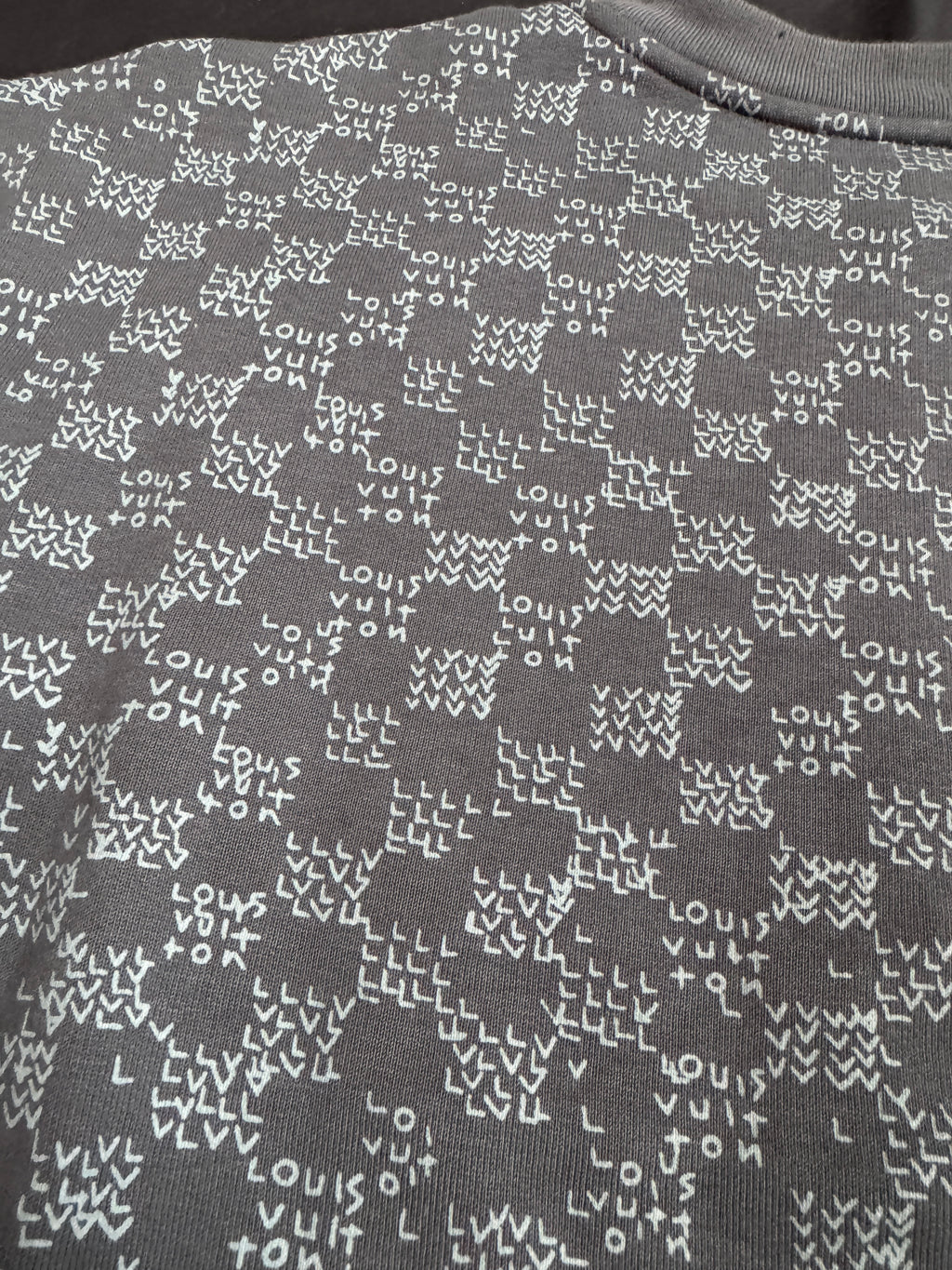 Louis Vuitton Damier Spread Print Sweatshirt Grey