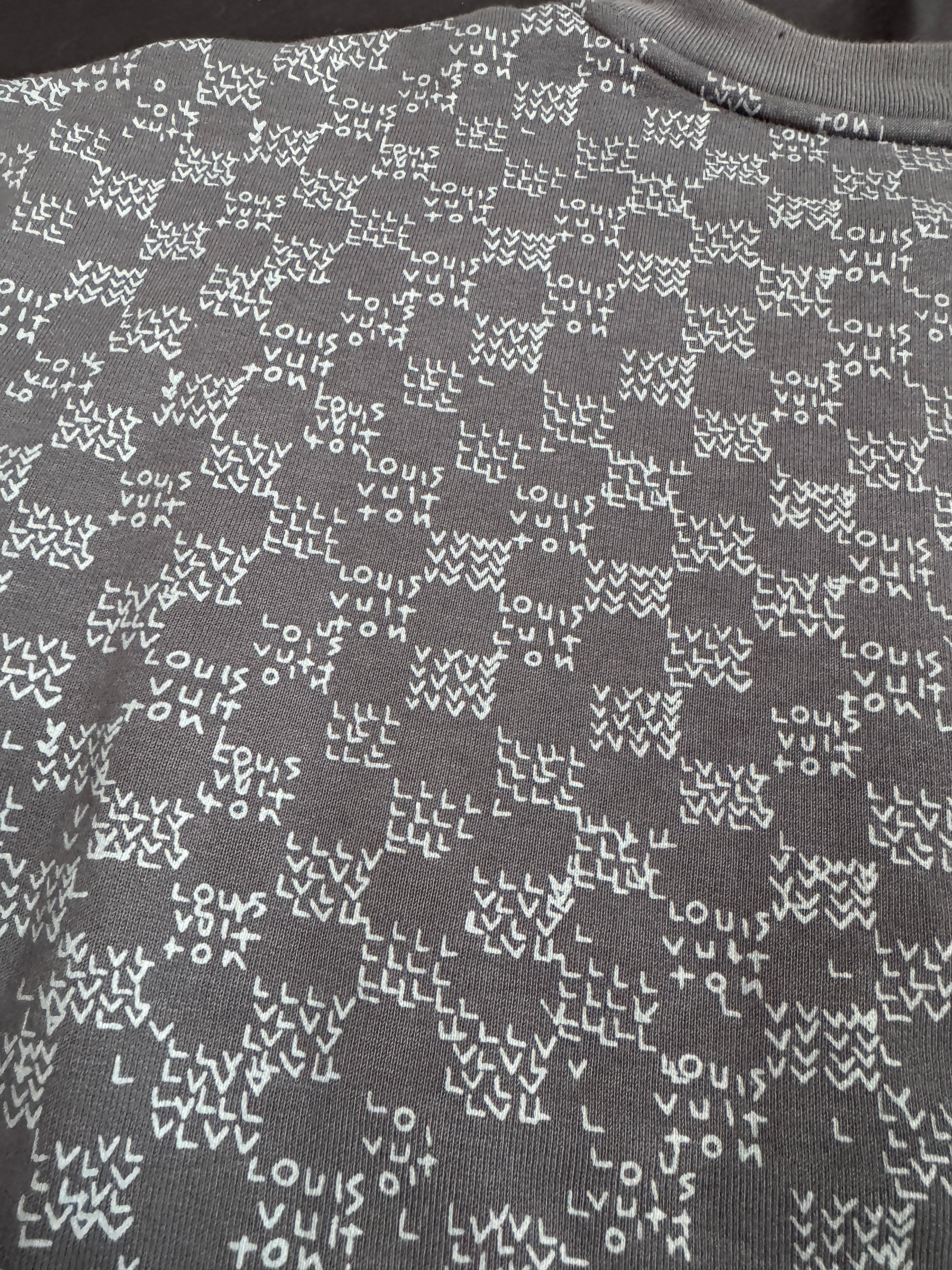 Louis Vuitton Damier Spread Print Sweatshirt Grey