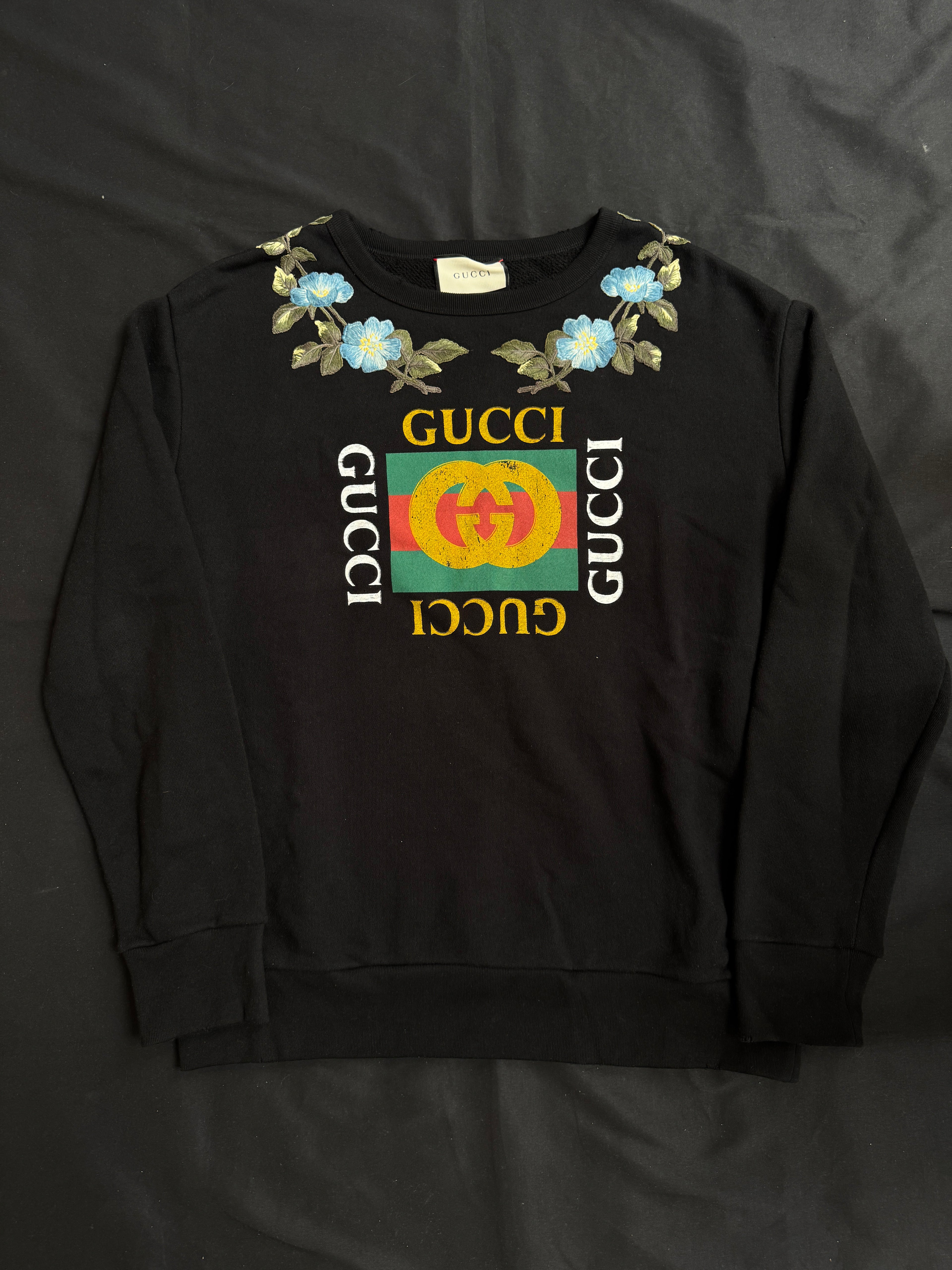 Gucci Loved Floral Embroidered Big Logo Sweatshirt