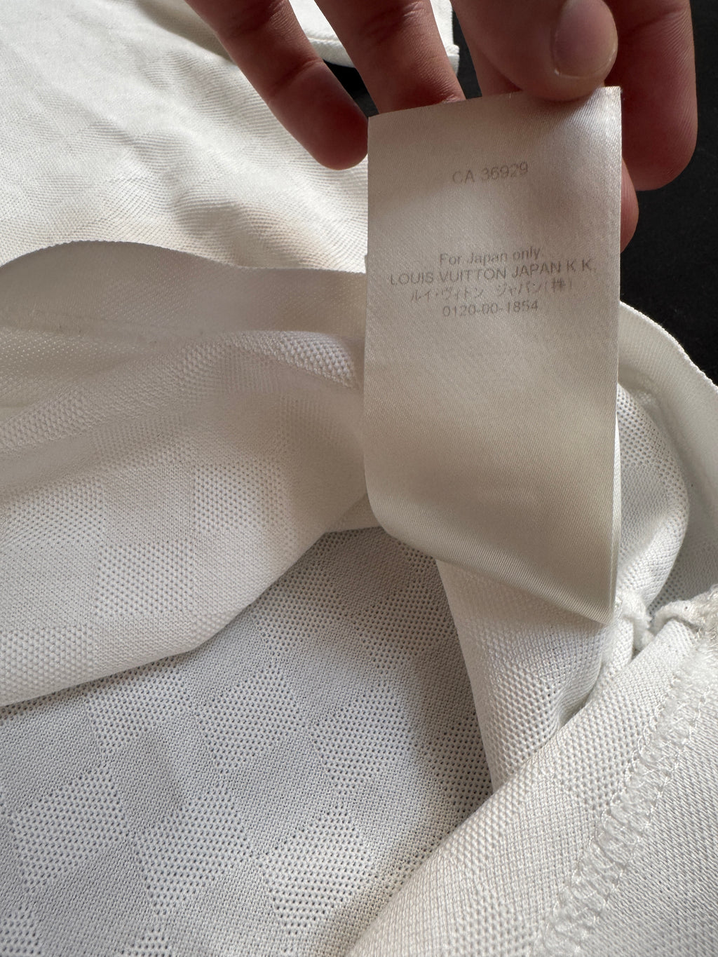 Louis Vuitton White Damier Tee