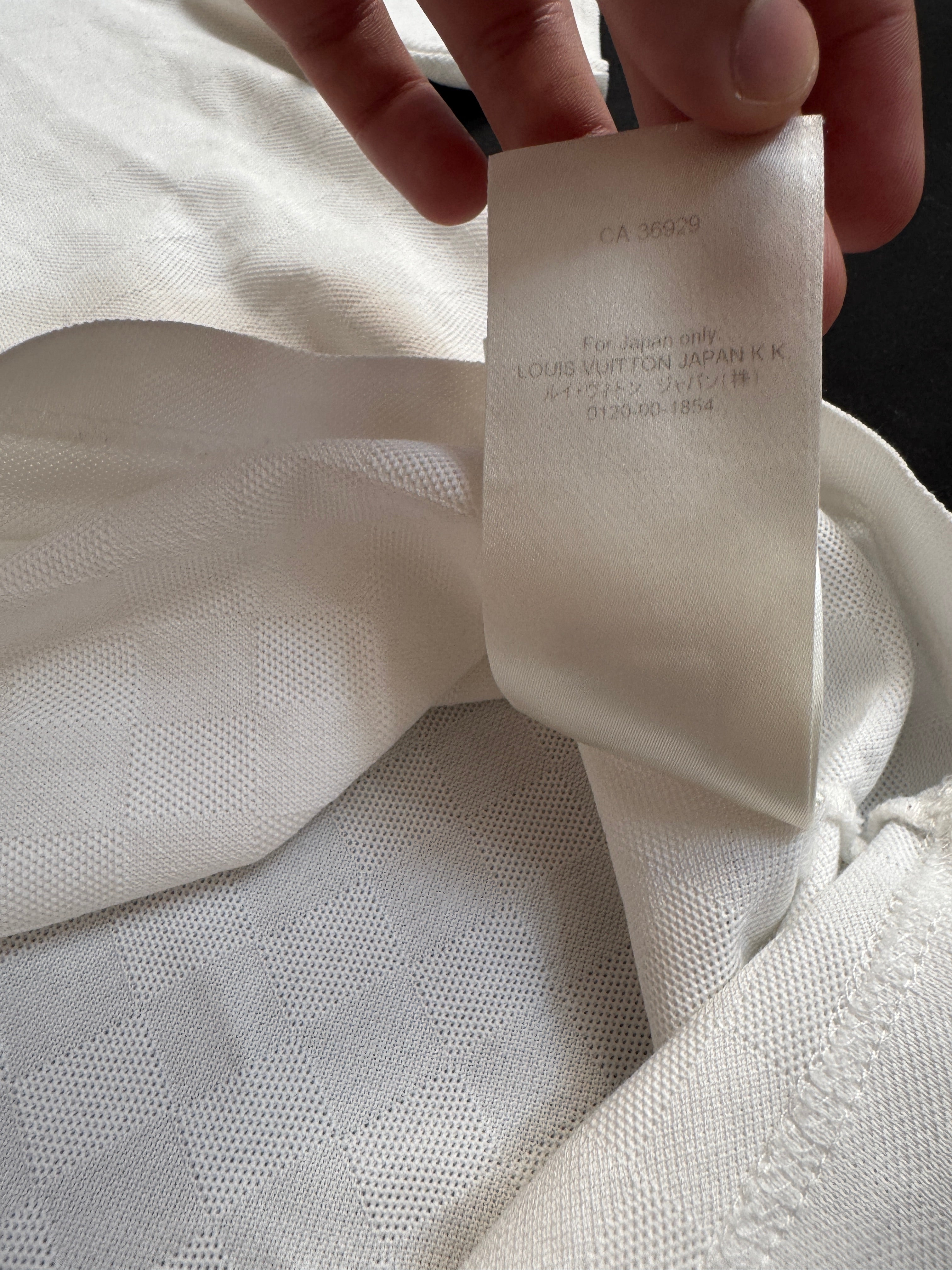 Louis Vuitton White Damier Tee