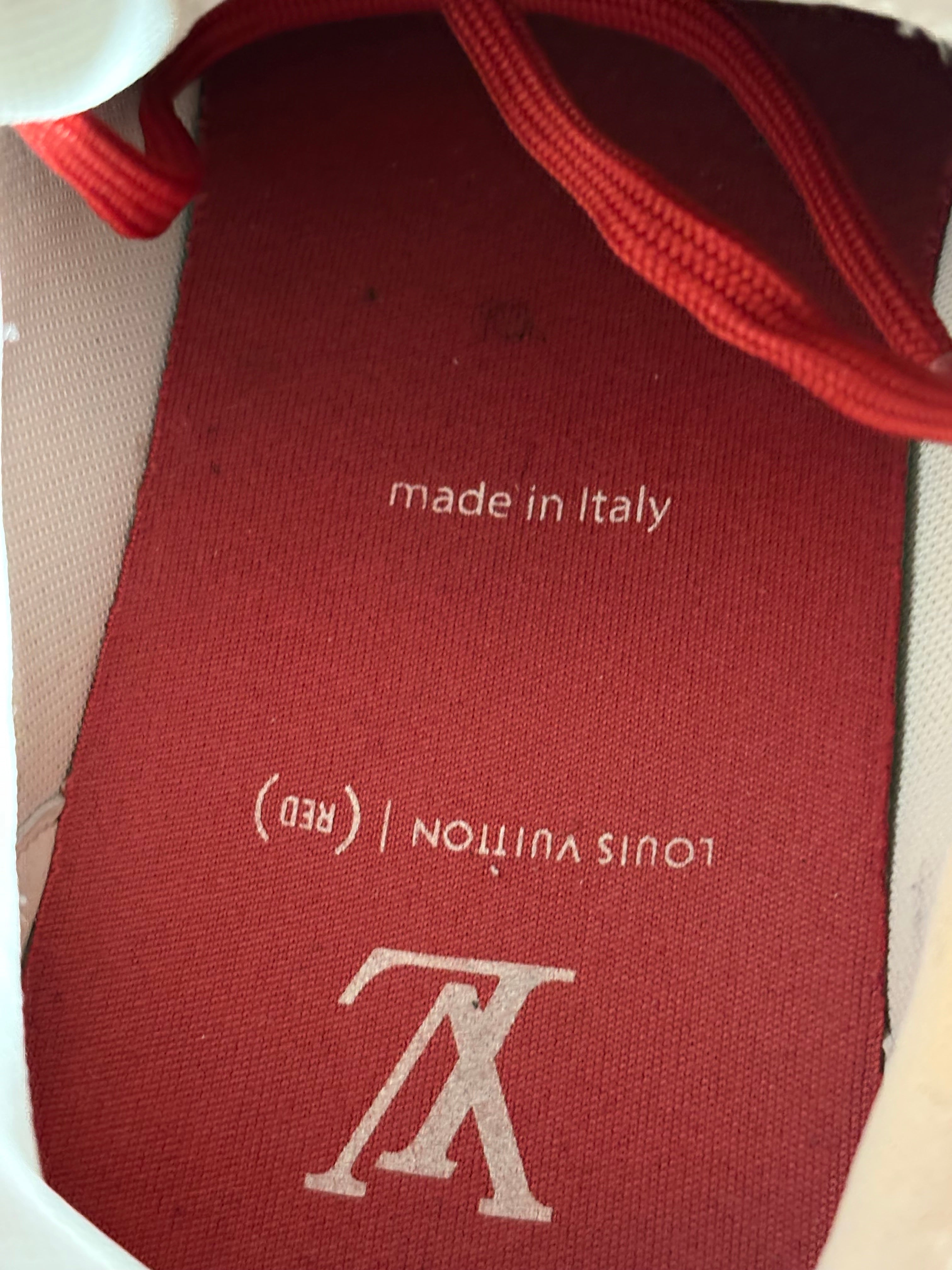 Louis Vuitton Red White Monogram Trainers