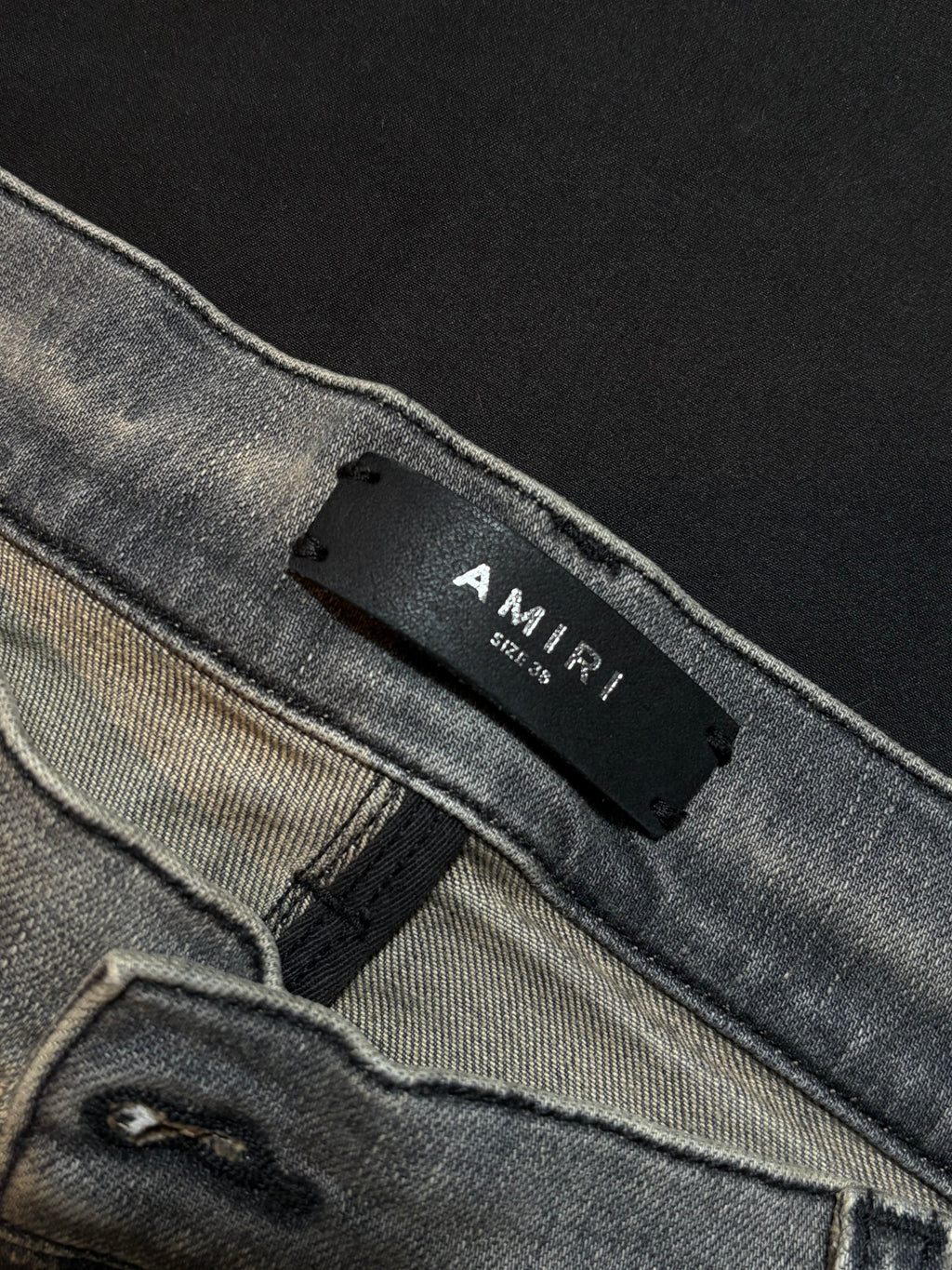 Amiri MX1 Jeans Grey Green Patch