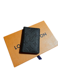 Louis Vuitton Black Embossed Monogram Pocket Organizer