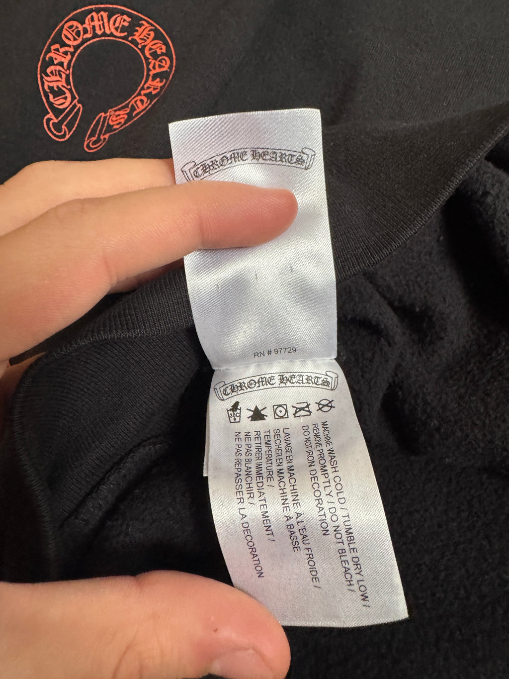 Chrome Hearts Gradient T-bar Hoodie Black