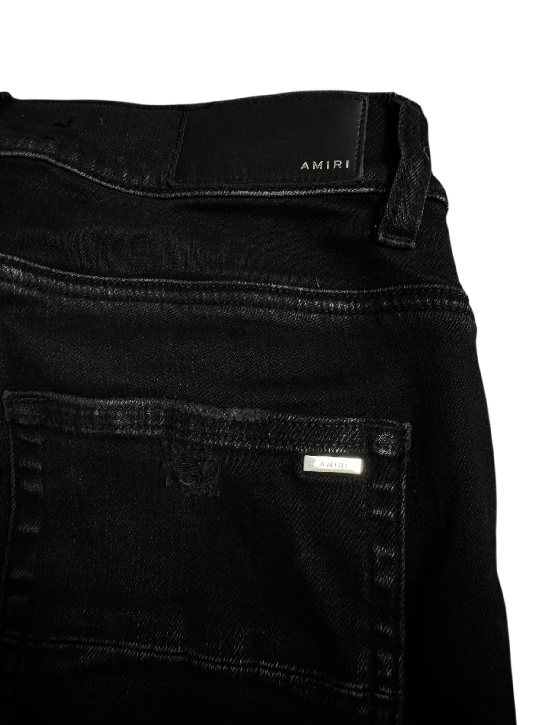 Amiri MX1 Black Purple Patch Jeans