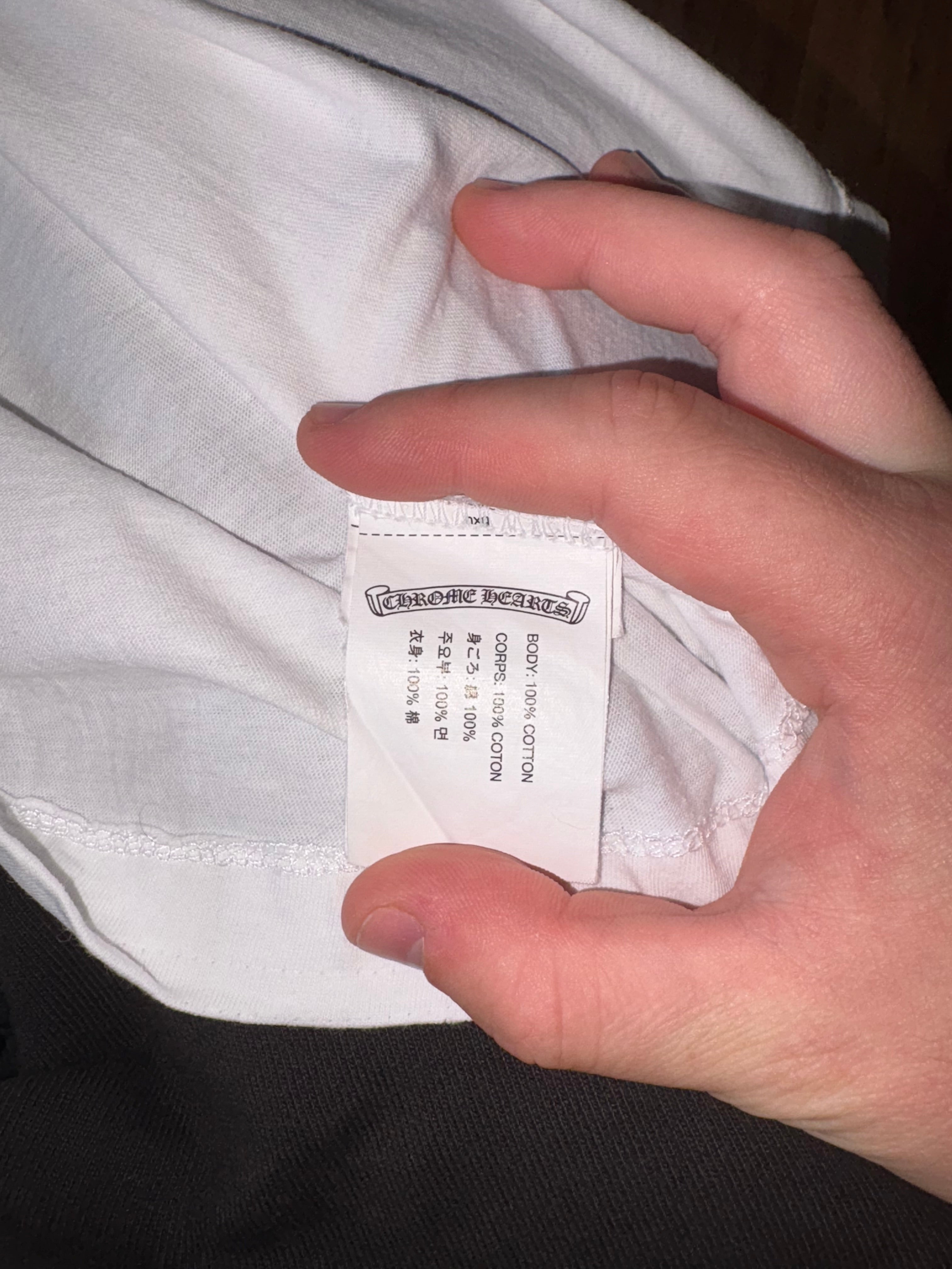 Chrome Hearts Pink Letter Vertical Logo Long Sleeve - Size L