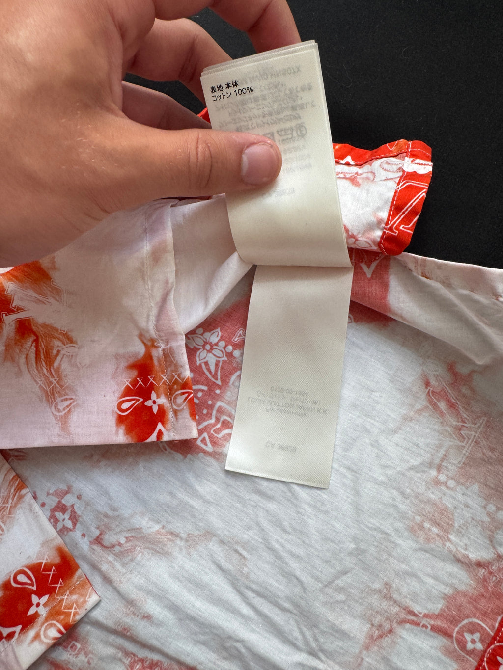 Louis Vuitton Orange Bandana Bleached Set - Size M