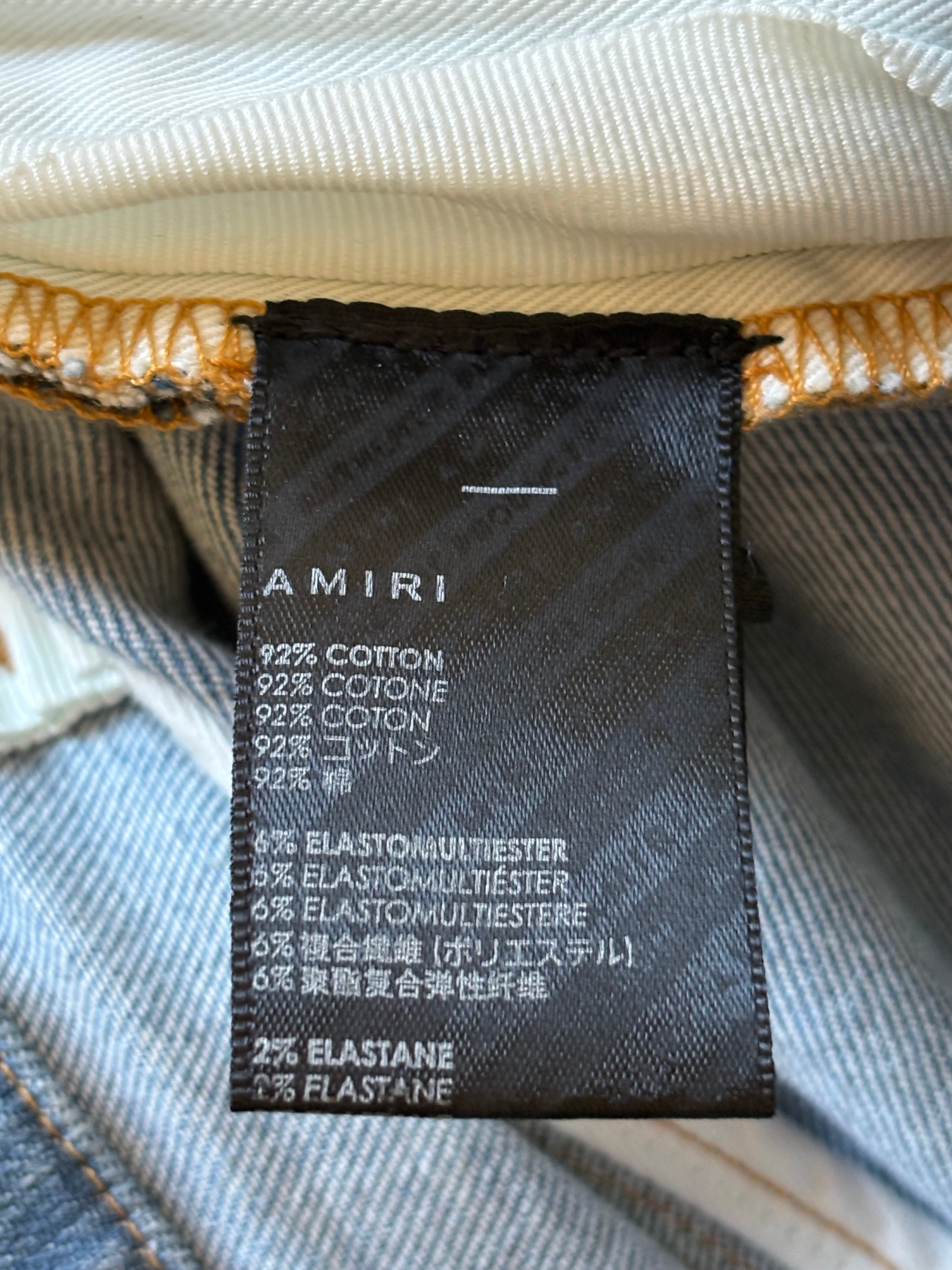 Amiri WaterColor Logo Jean