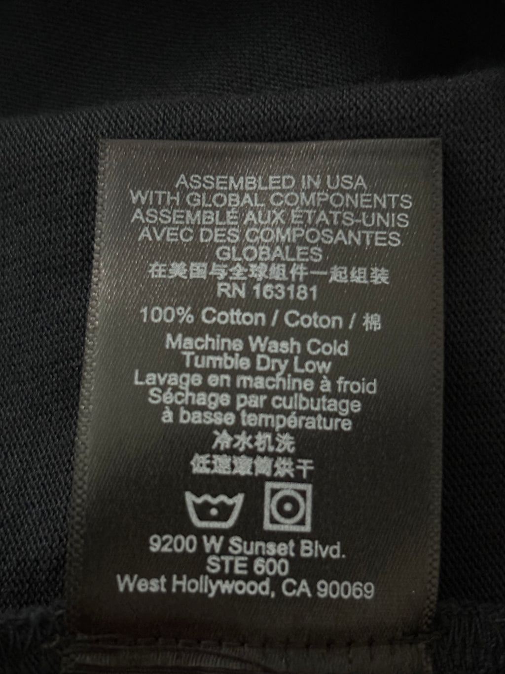 Rhude Boys Vintage Black T-Shirt