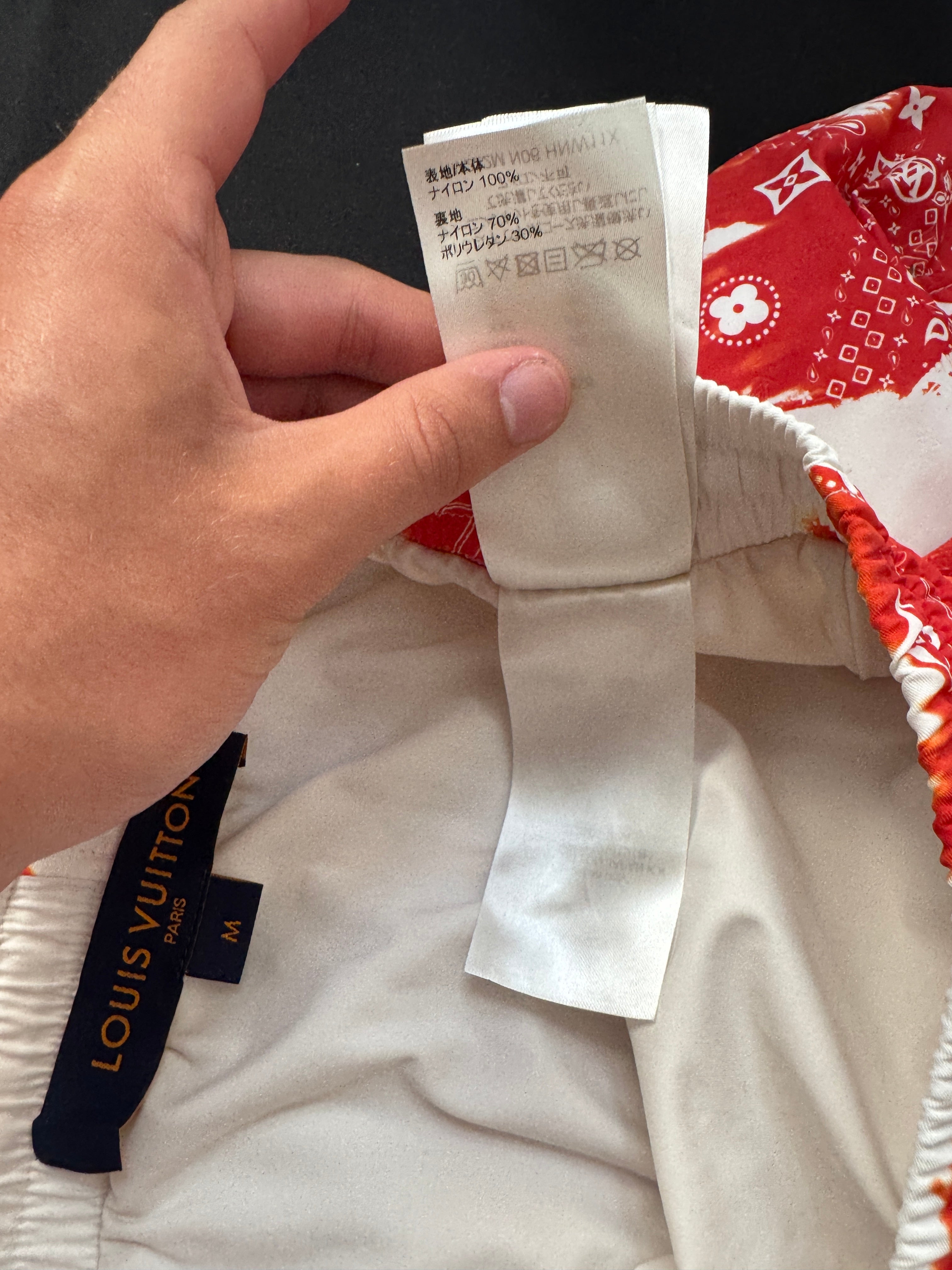 Louis Vuitton Orange Bandana Bleached Set - Size M