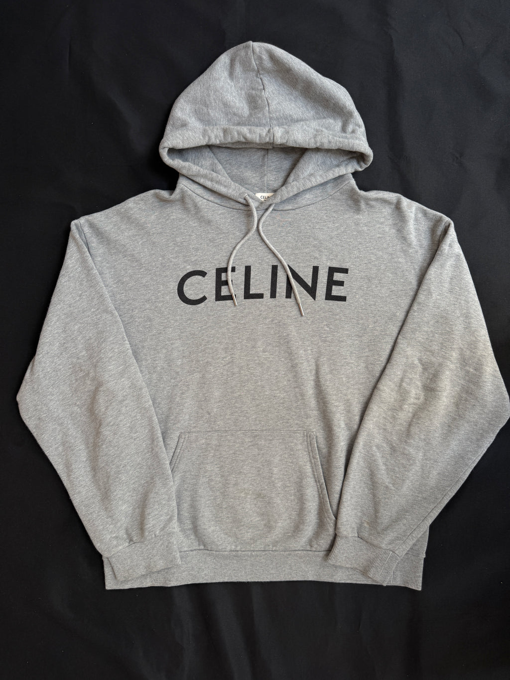Celine Logo Hoodie Gray - Size XL