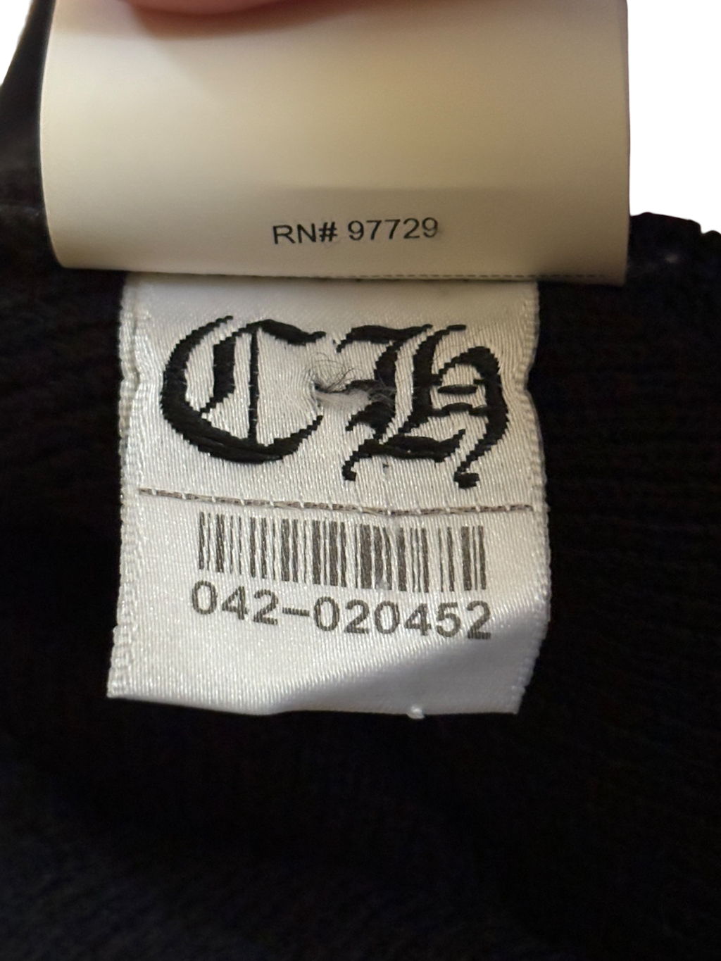 Chrome Hearts Black Logo Beanie