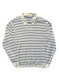 Miu Miu Knit Polo Stripe Logo Long Sleeve Shirt