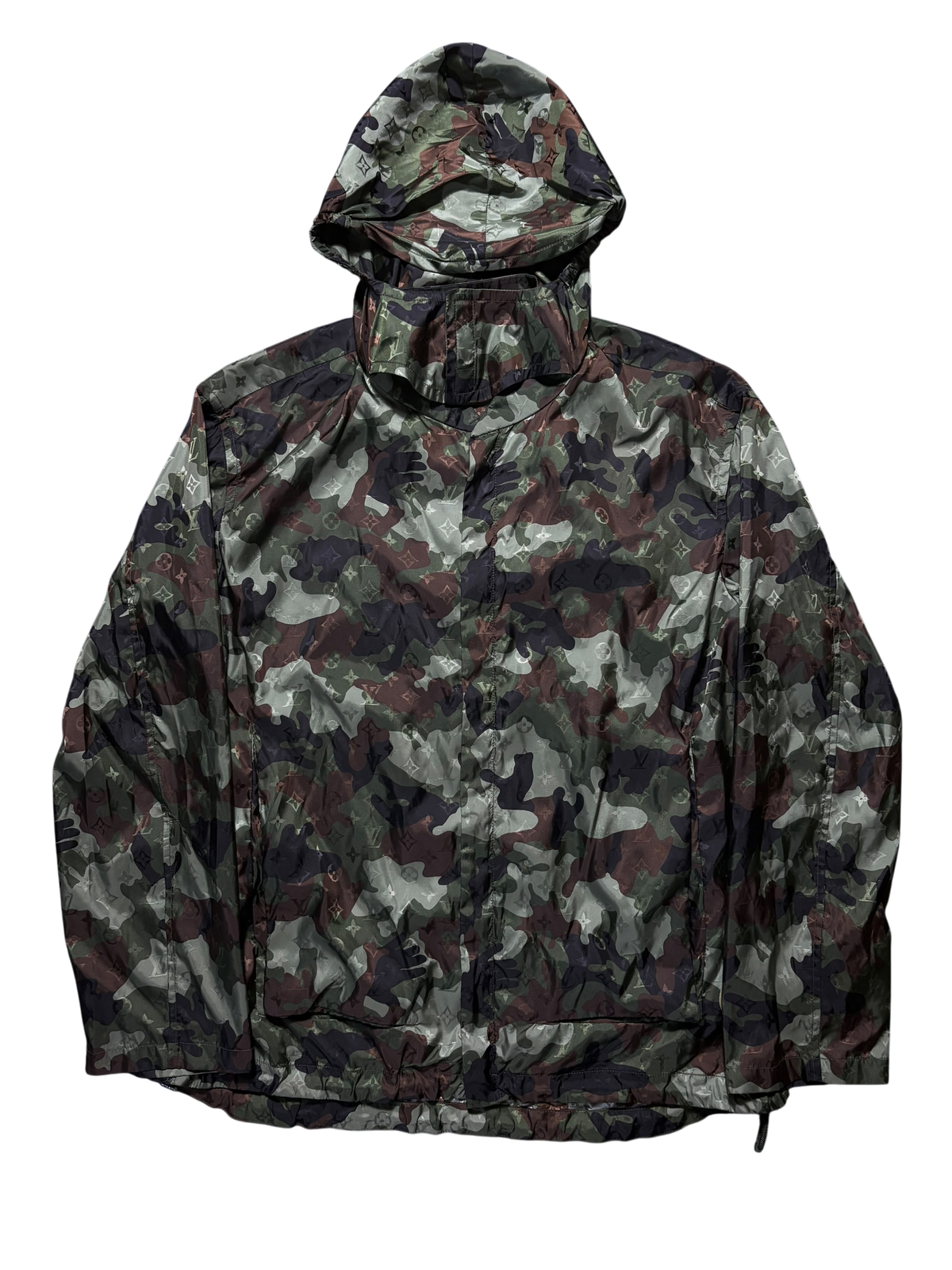 Louis Vuitton Green Camouflage Monogram Windbreaker - Size M