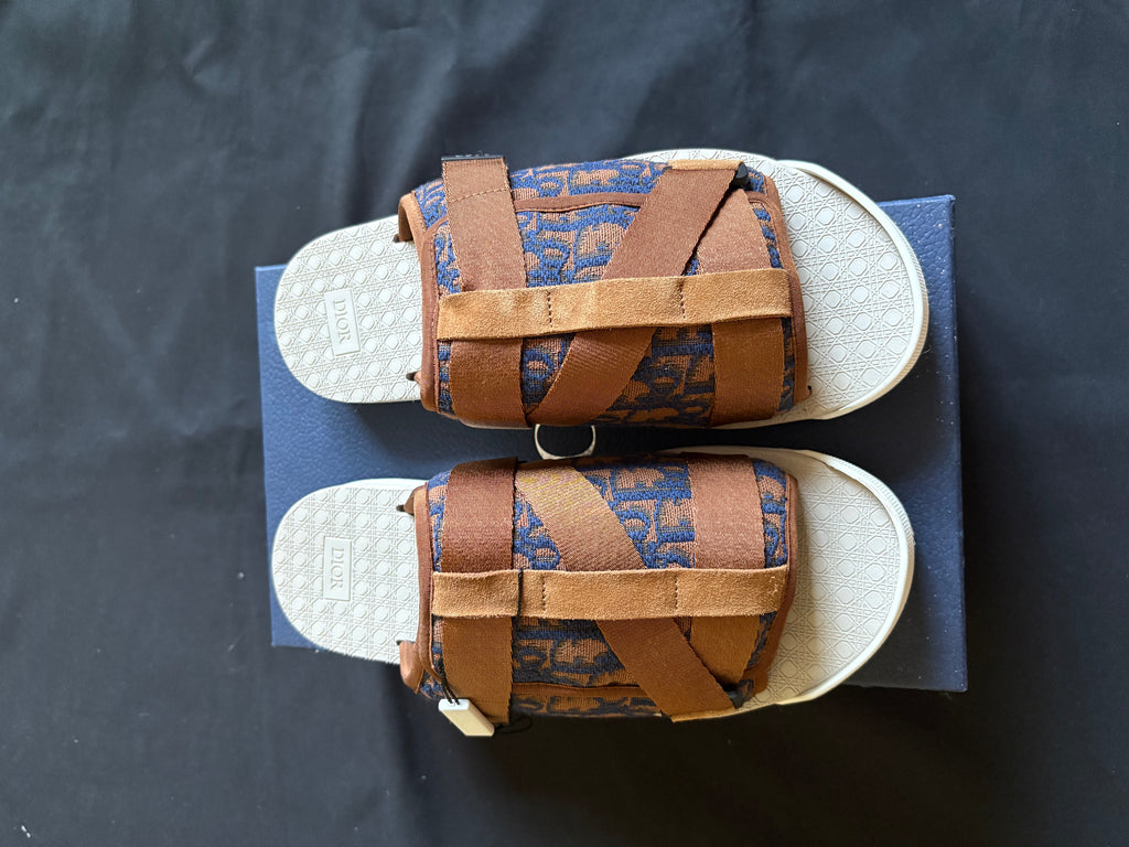 Dior Alpha Slide Brown Navy