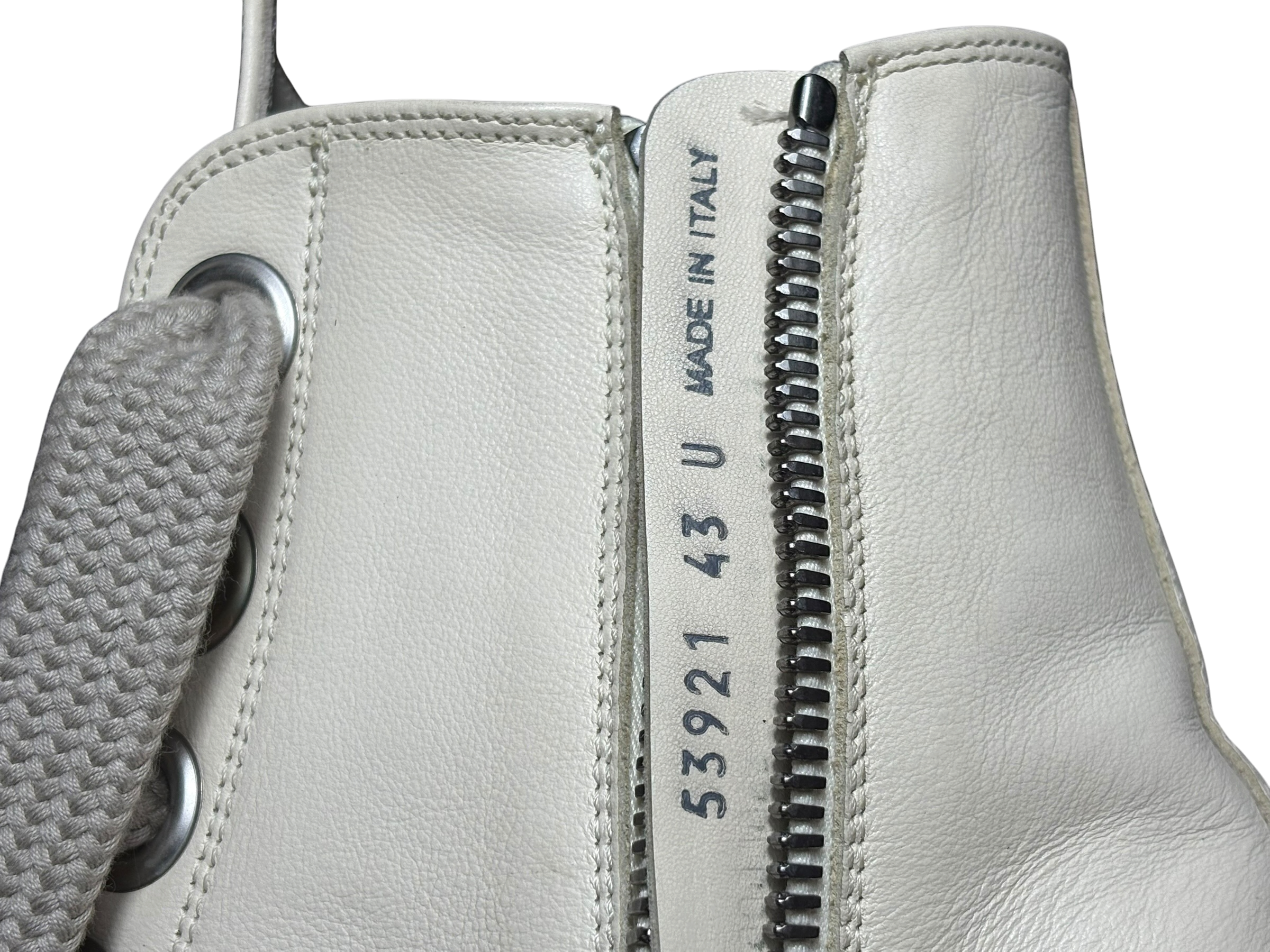 Rick Owens Milk Temple Jumbo Laces Sneaker - Size 43