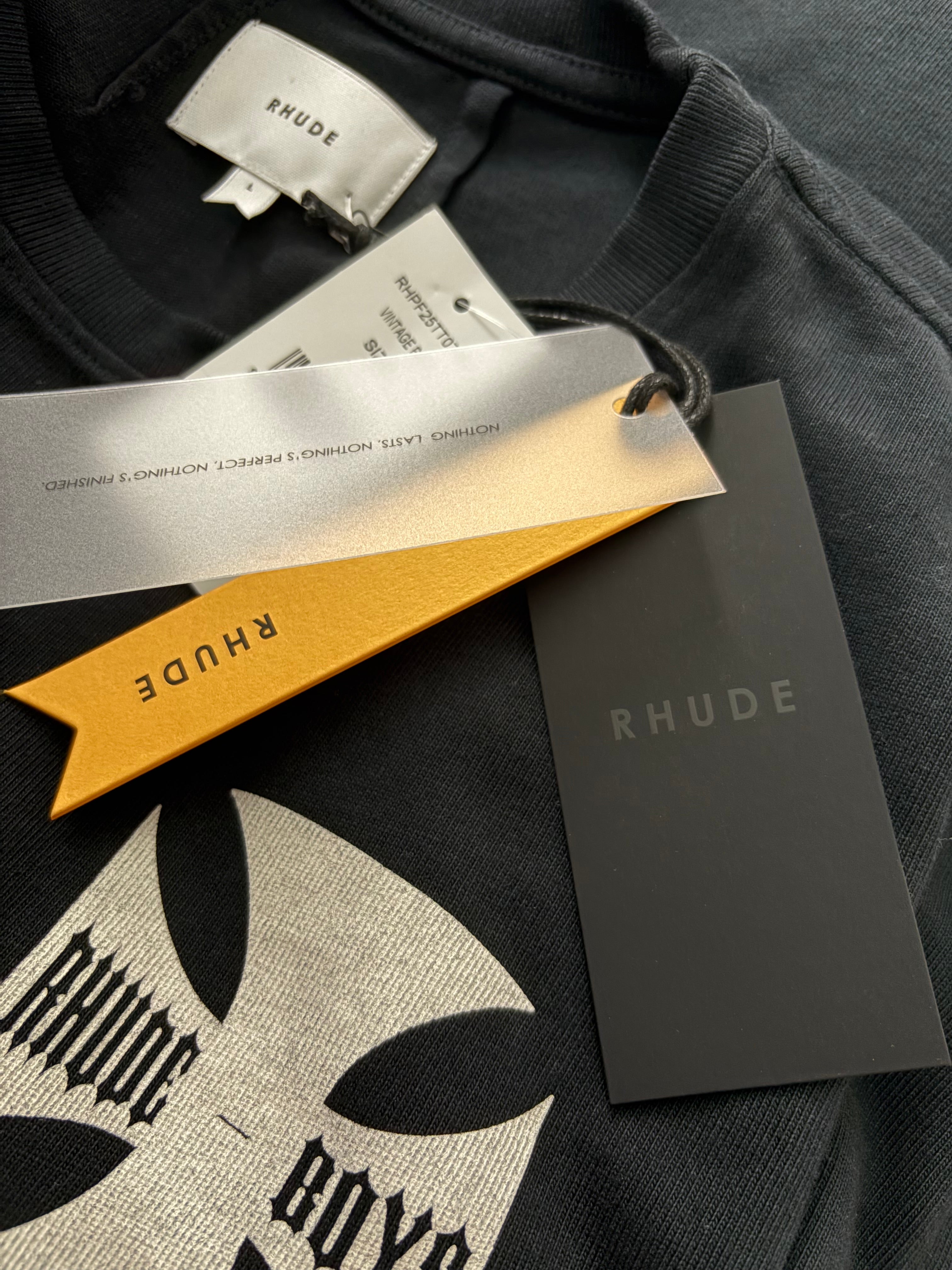 Rhude Boys Vintage Black T-Shirt