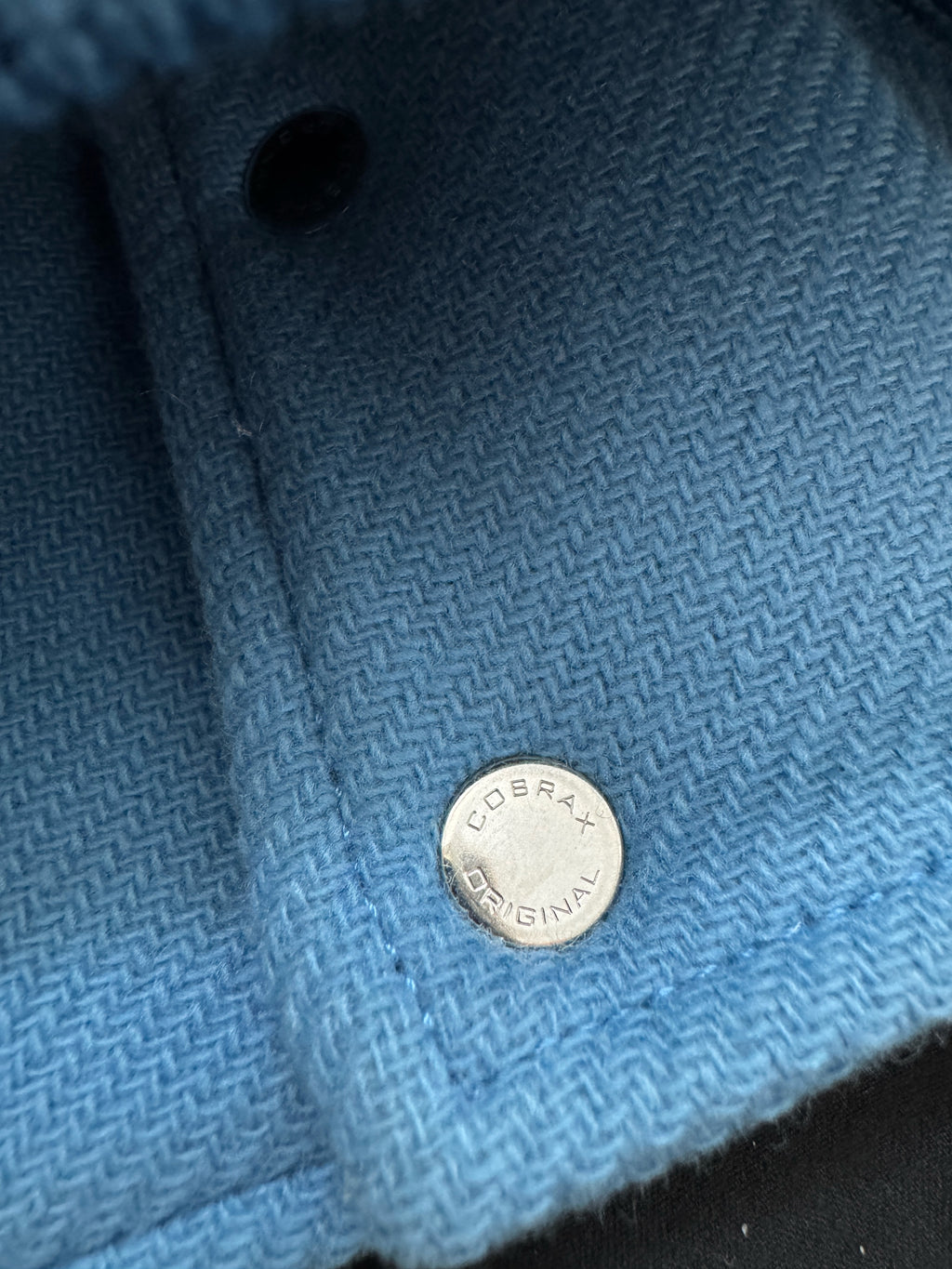 AMIRI Varsity Leather Jacket Light Blue/White - Size XL