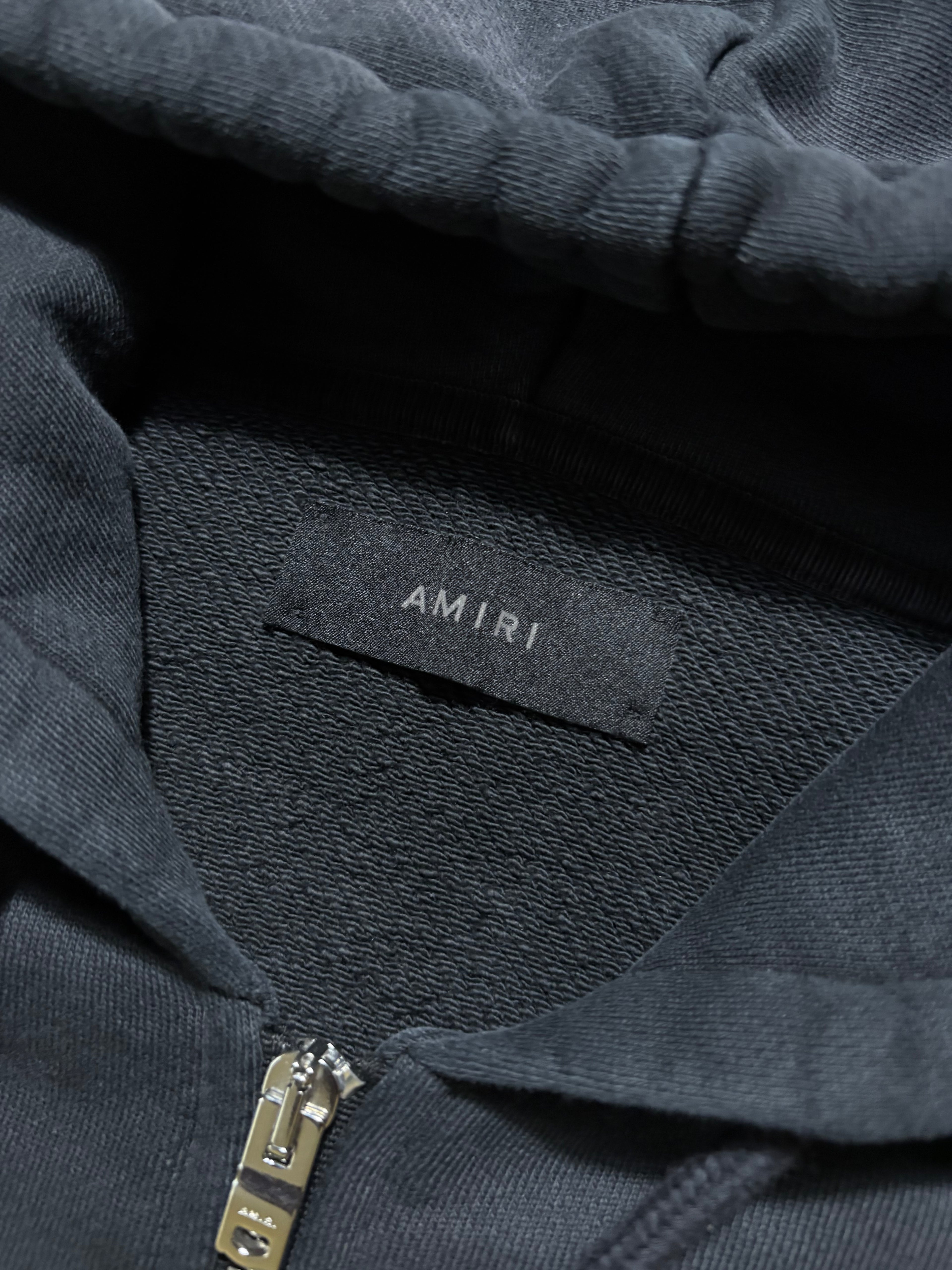 Amiri Crystals Oversized Zip-Up Hoodie - Size Small