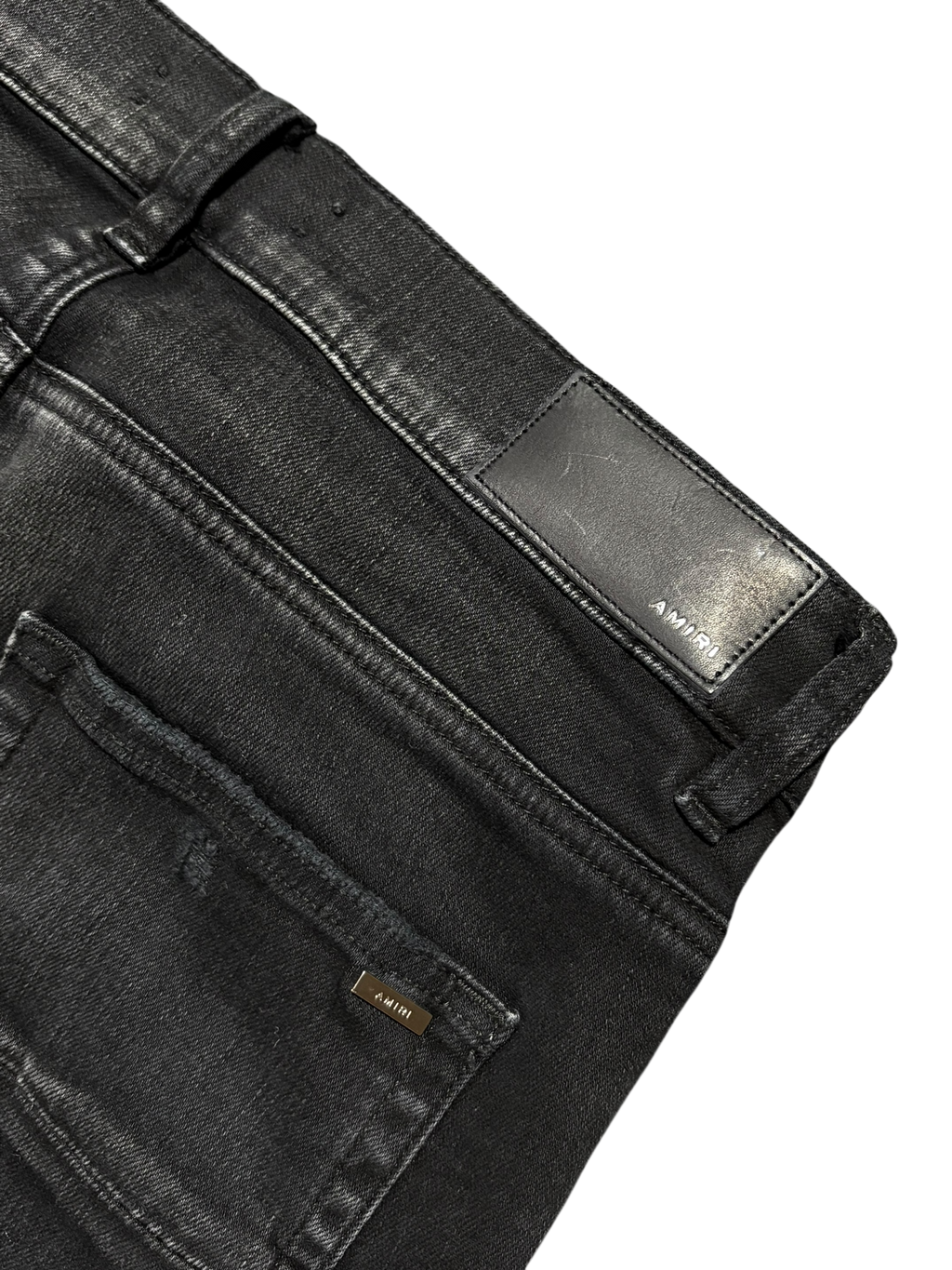 Amiri MX1 Black White Patch Jeans - Size 31