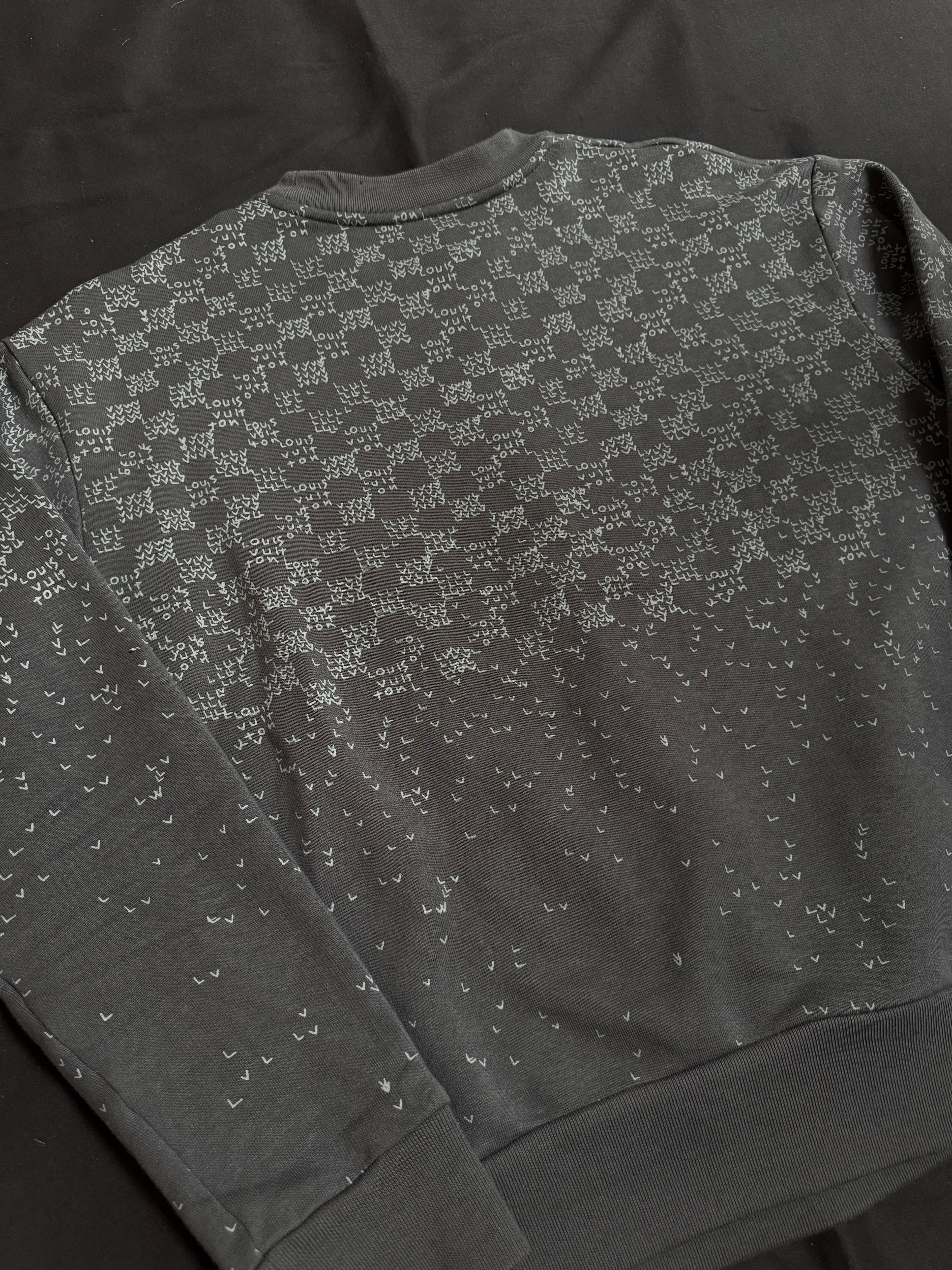 Louis Vuitton Damier Spread Print Sweatshirt Grey
