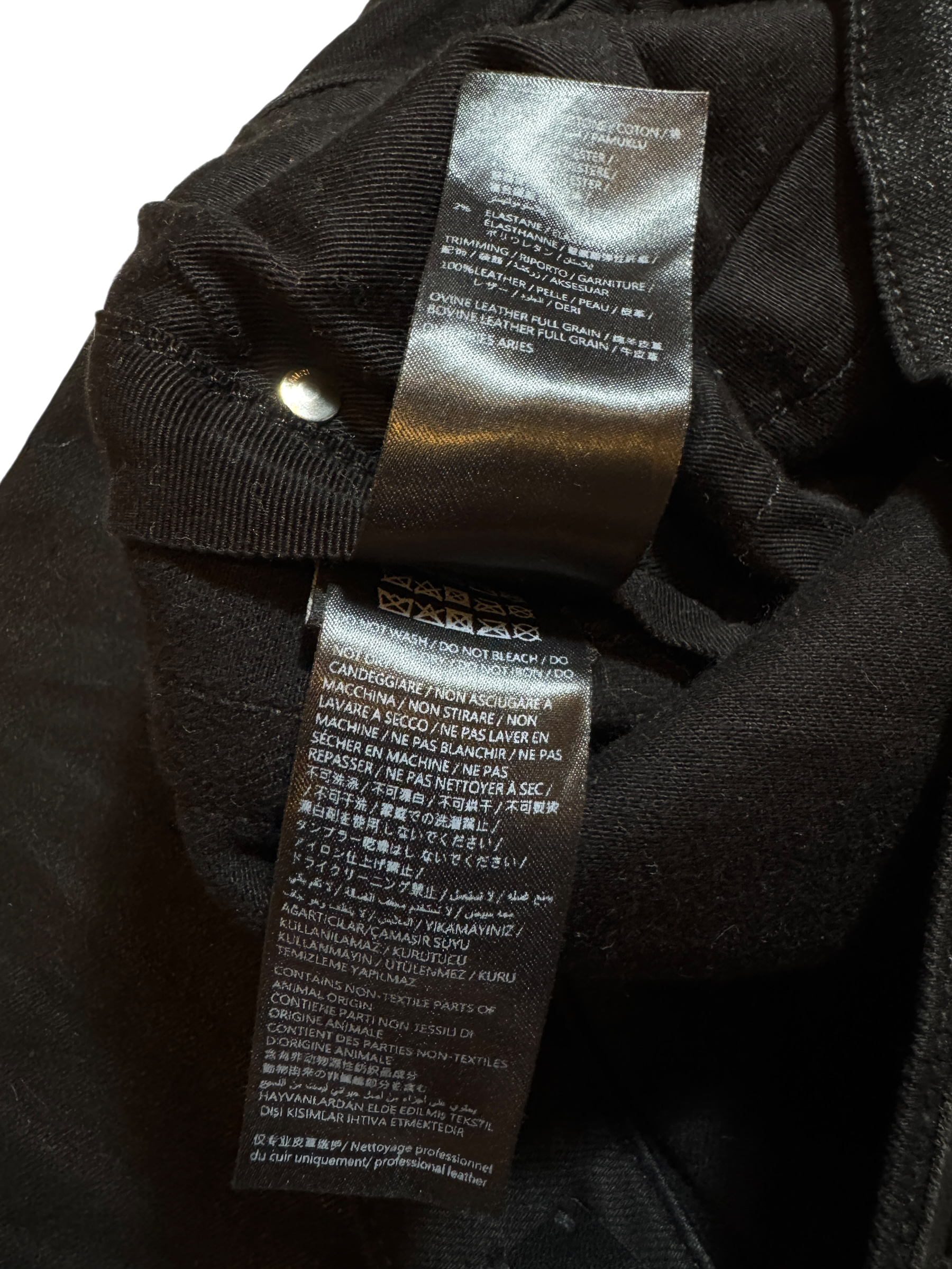 Amiri MX1 Waxed Black Jeans - Size 28