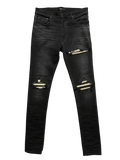 Amiri MX1 Black White Patch Jeans - Size 34