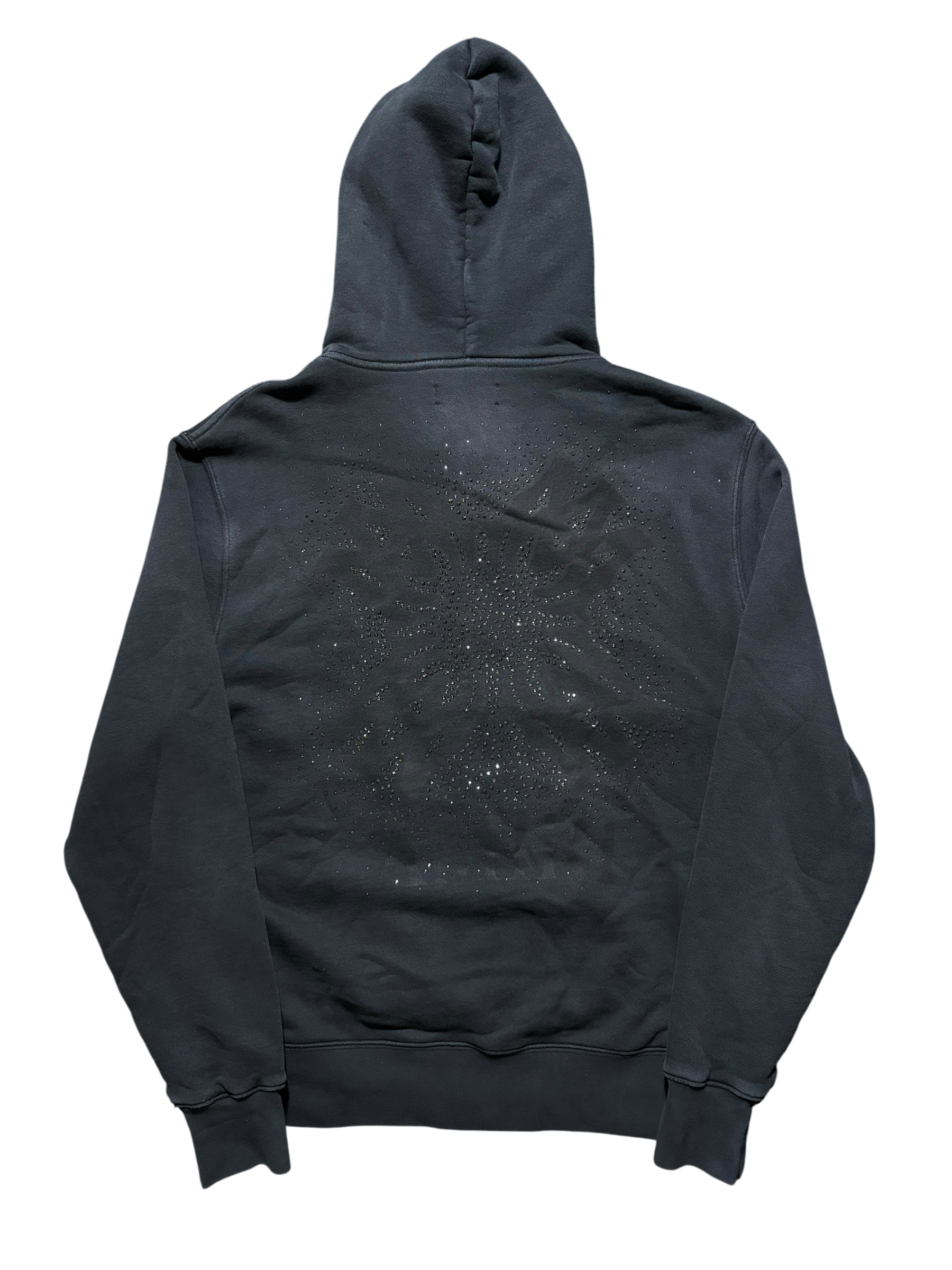 Amiri Crystals Oversized Zip-Up Hoodie - Size Small