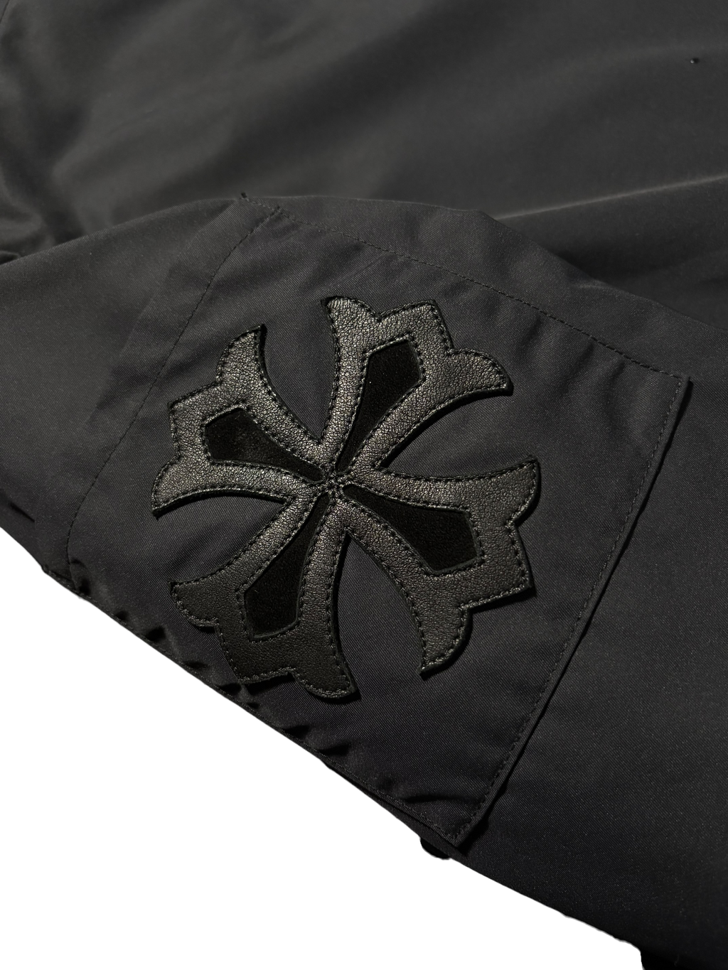 Chrome Hearts Faux Fur Lined Cobra Cross Patch Racing Jacket - Large