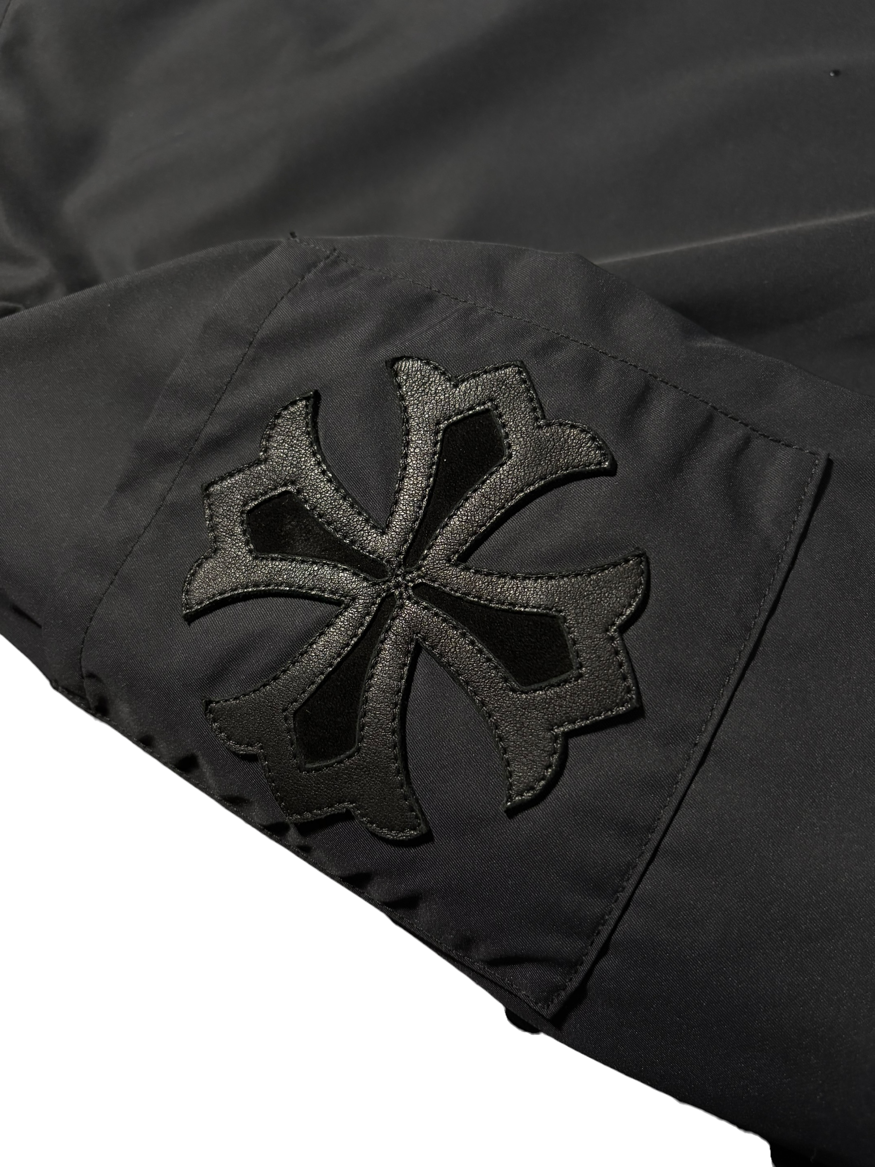 Chrome Hearts Faux Fur Lined Cobra Cross Patch Racing Jacket - Large