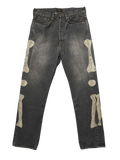 Kapital Bones Black Denim Jeans - Size 32