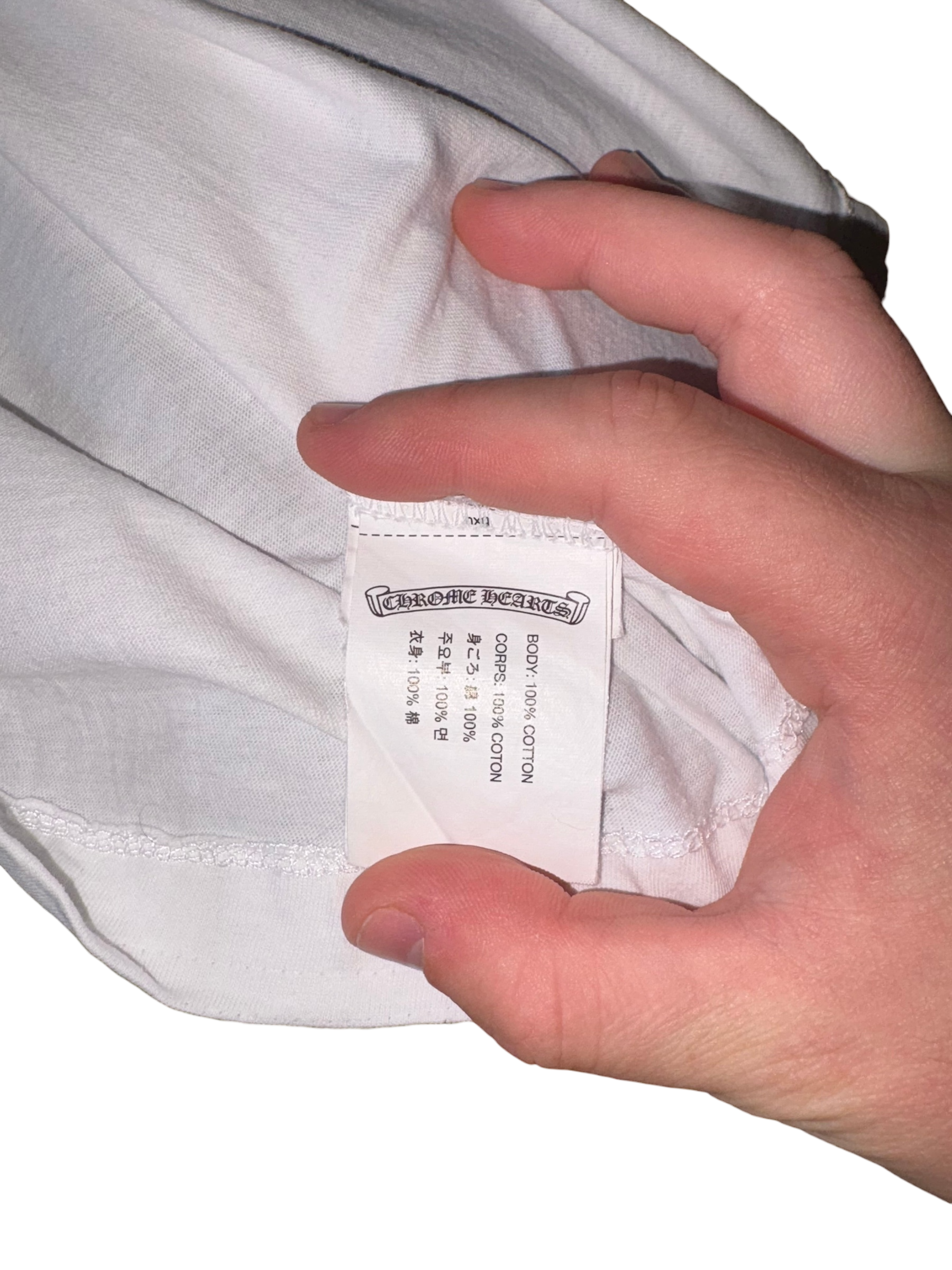 Chrome Hearts Pink Letter Vertical Logo Long Sleeve