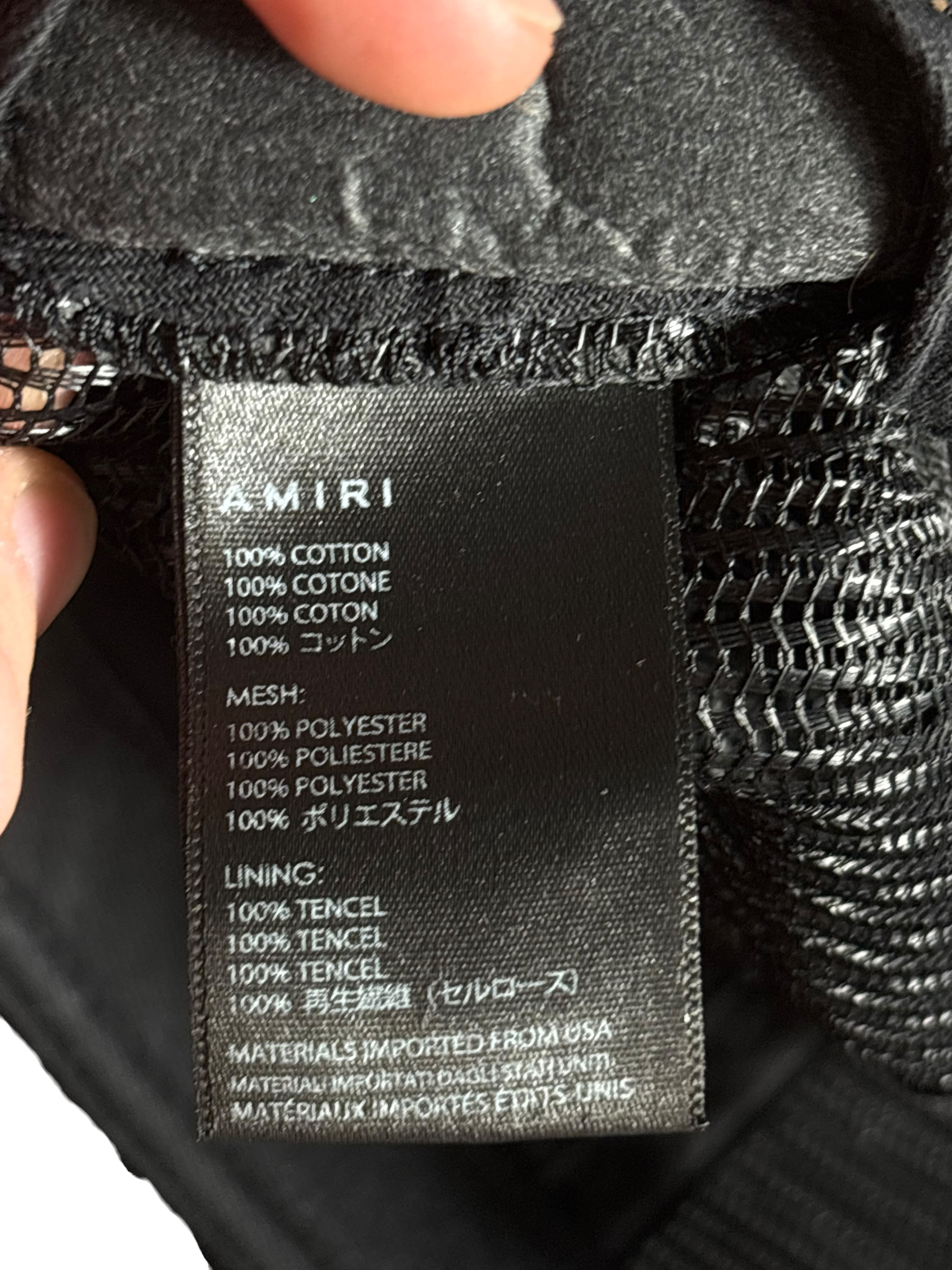 Amiri Playboy Black Trucker Hat