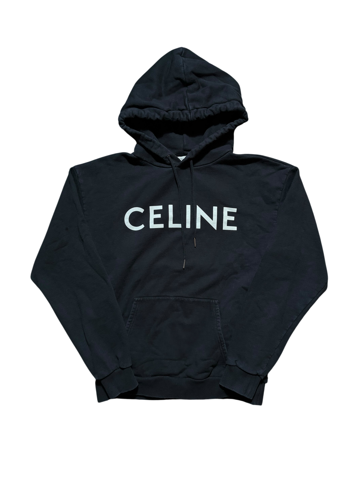 Celine Graphic Logo Loose Hoodie Black - Size XS