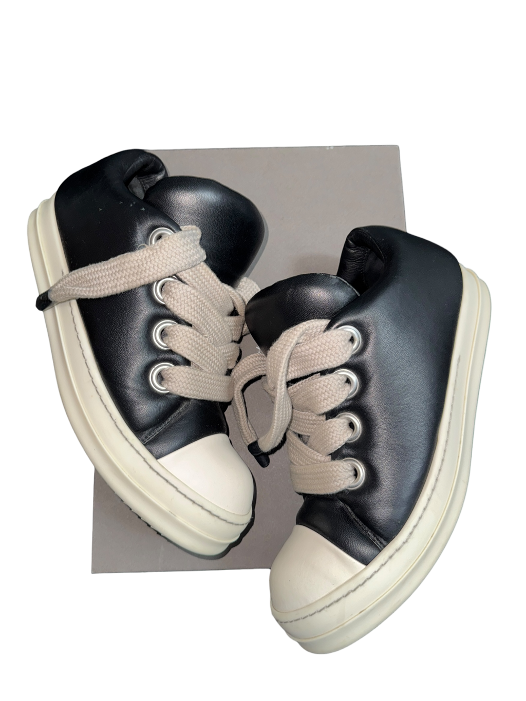 Rick Owens Jumbo Lace Low Top Padded Sneaker Black - 9
