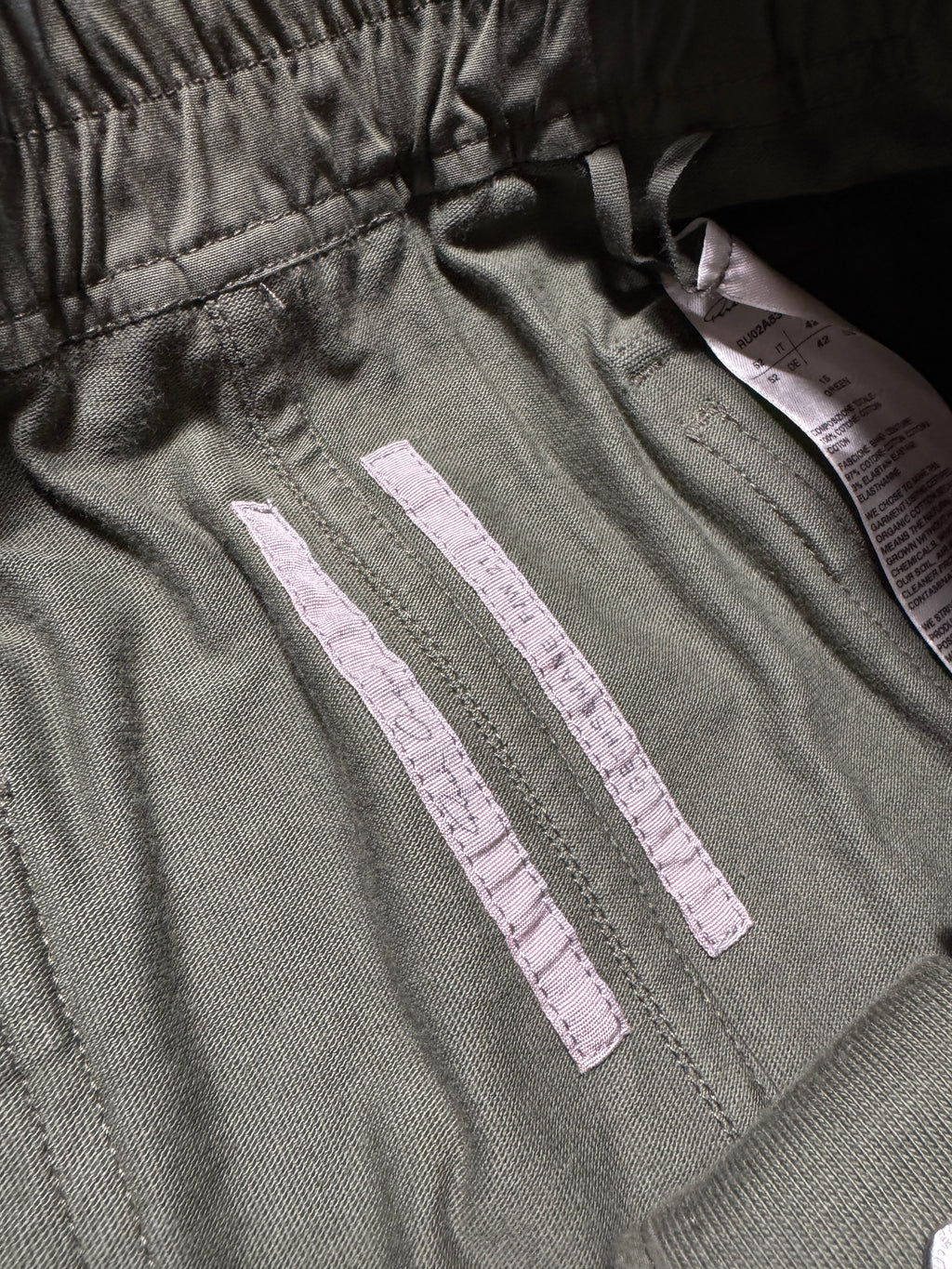 Rick Owens GETHSEMANE GREEN MASTADON CARGO SWEATPANTS