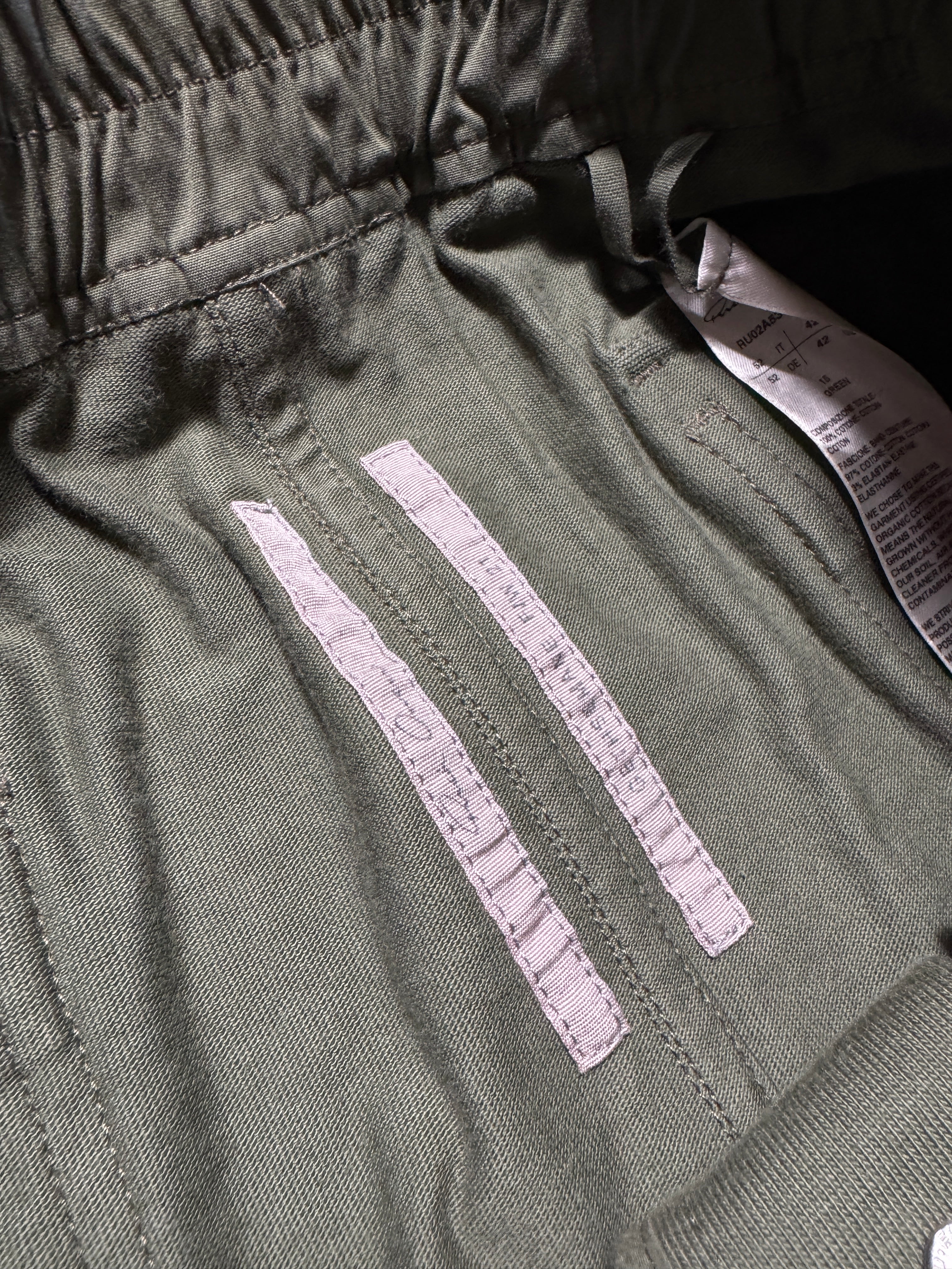 Rick Owens GETHSEMANE GREEN MASTADON CARGO SWEATPANTS