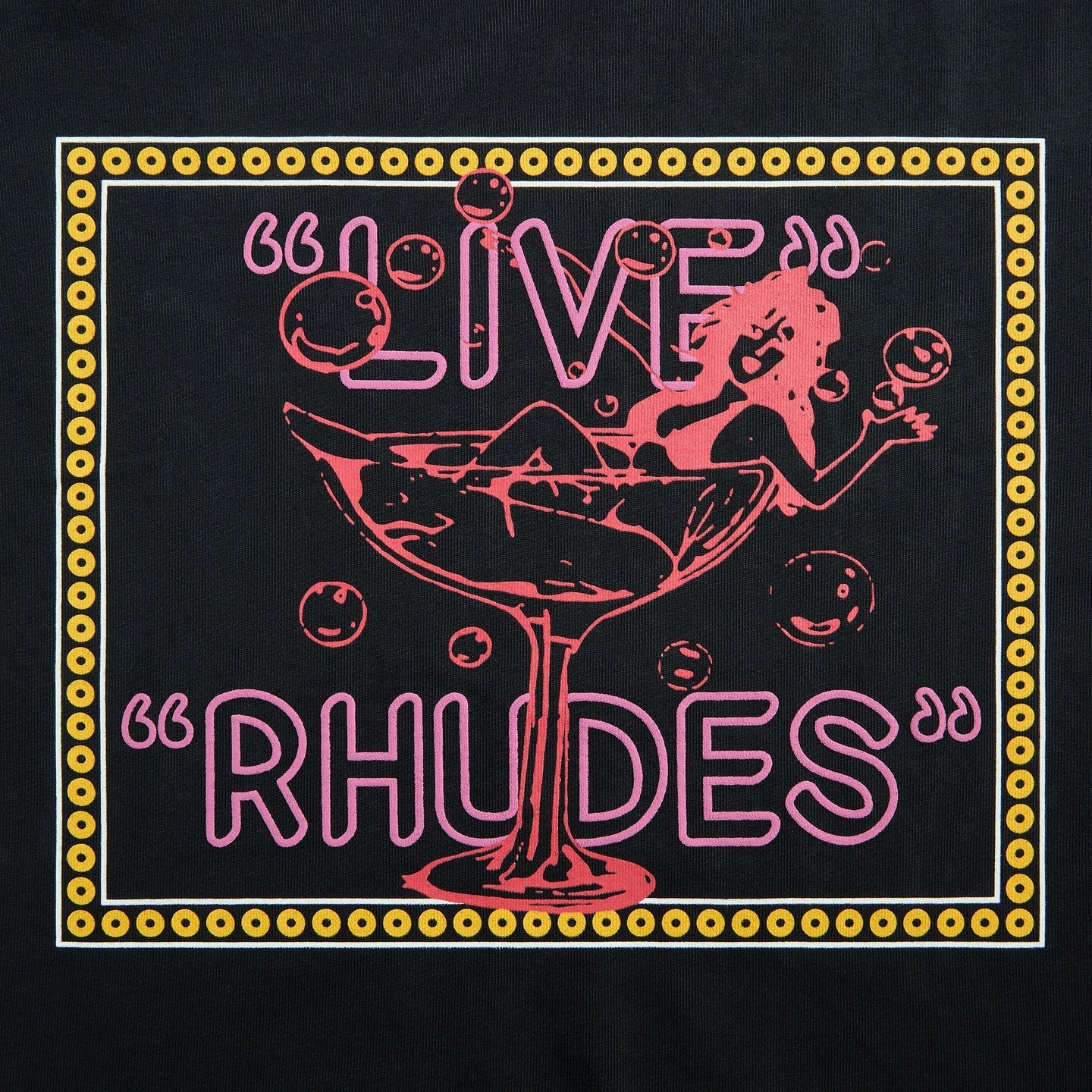 Rhude Live Rhudes Vintage Black T-Shirt