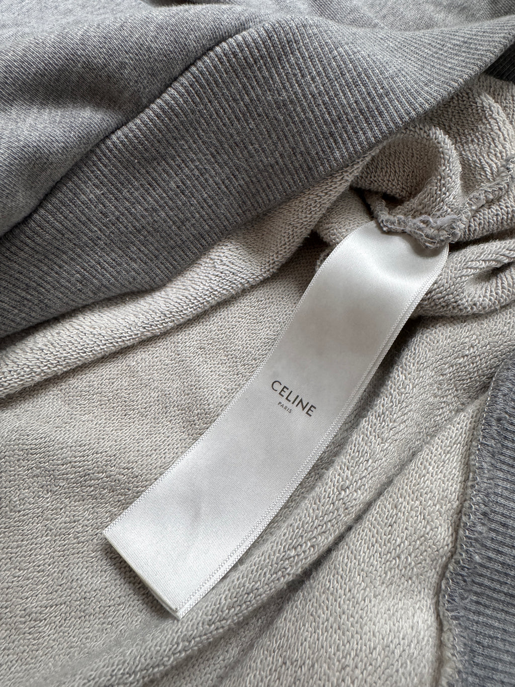 Celine Grey Classic Logo Hoodie - Size M