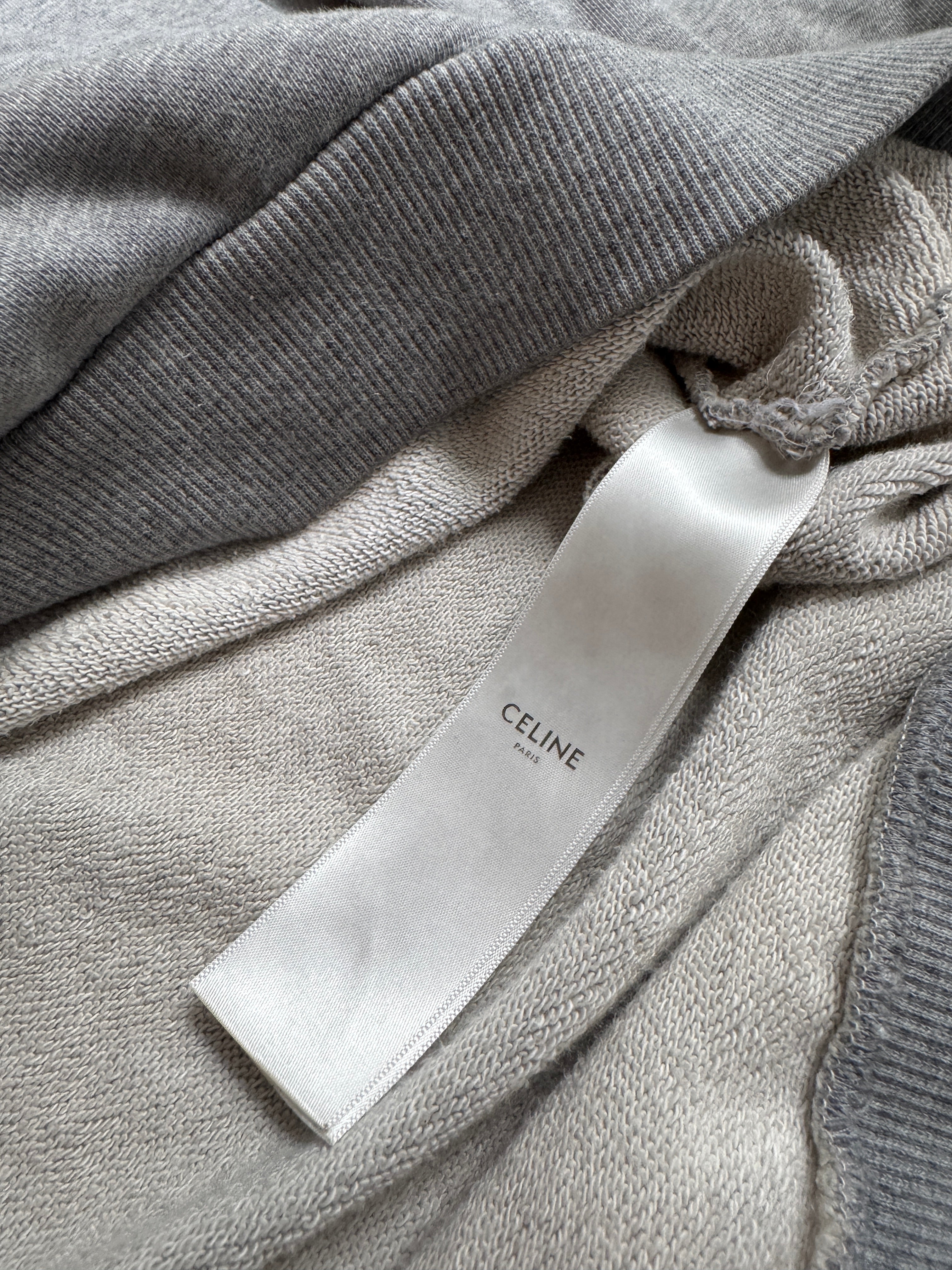 Celine Grey Classic Logo Hoodie - Size M