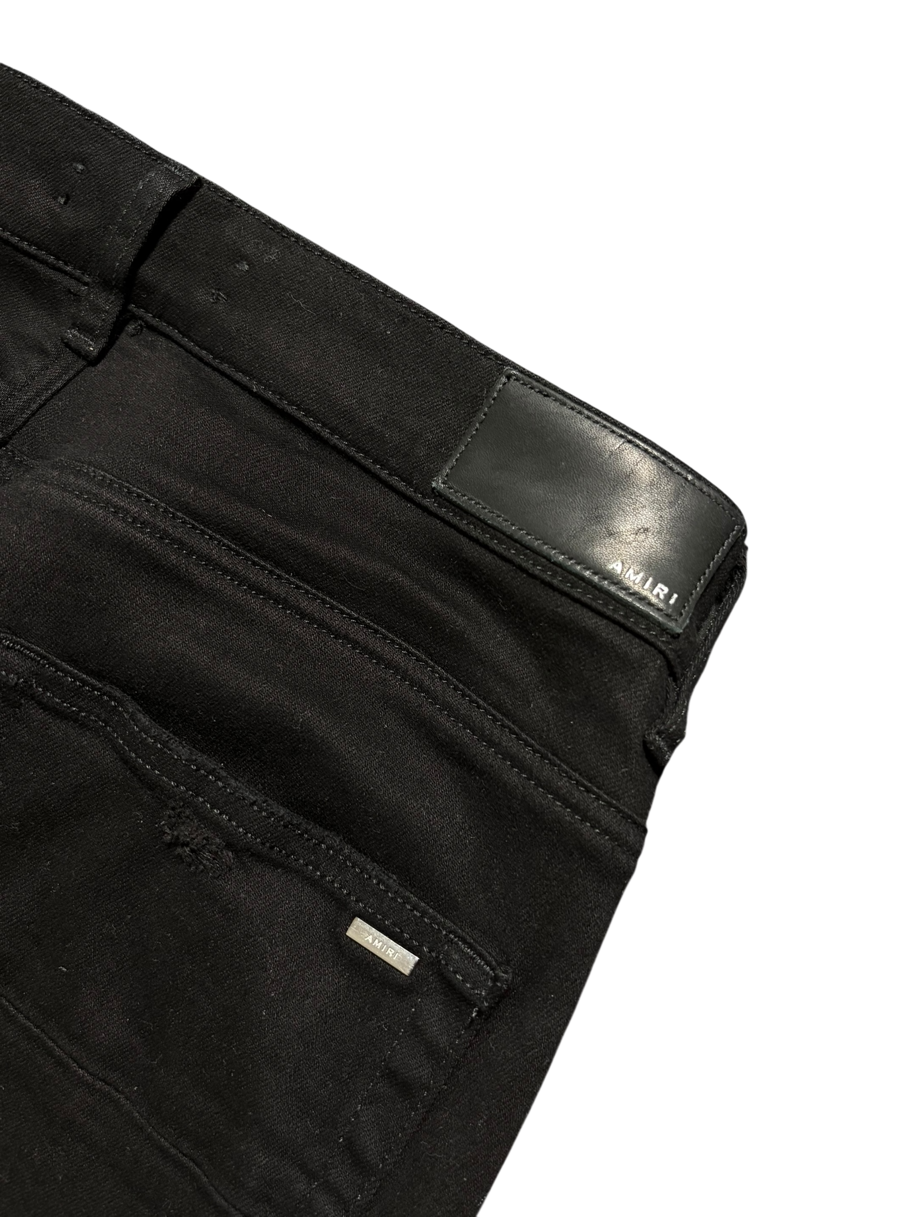 Amiri MX1 Black Green Patch Jeans - Size 31