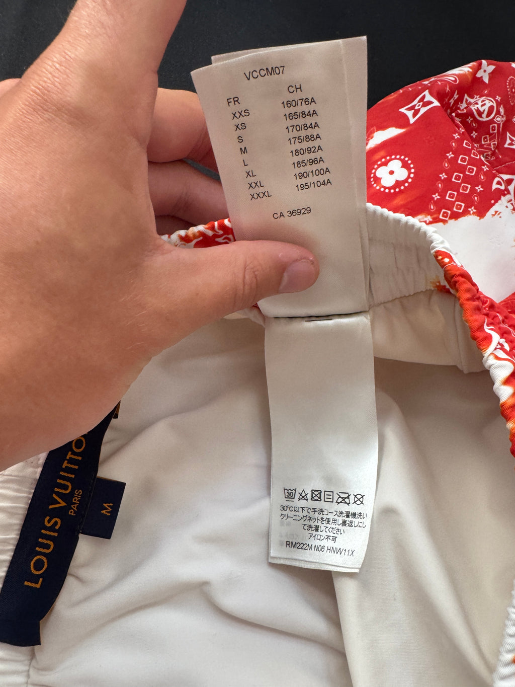 Louis Vuitton Orange Bandana Bleached Set - Size M