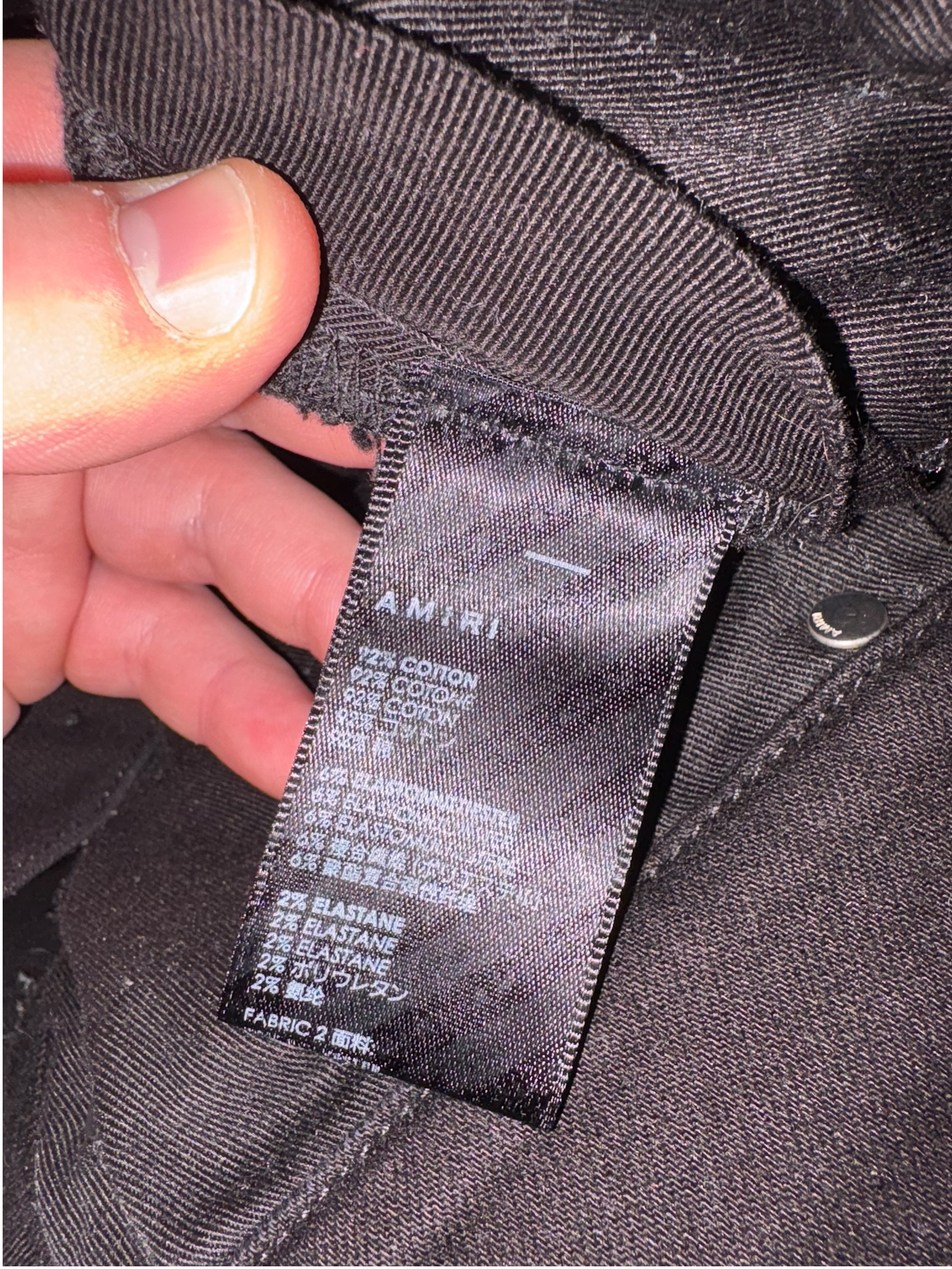 Amiri Mx1 Black Baby Blue Patch